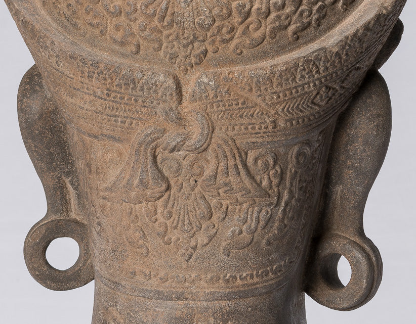 Antique JMER Style Stone Banteay Srei Hindu God Statue Hanuman - 56cm/22 "de alto