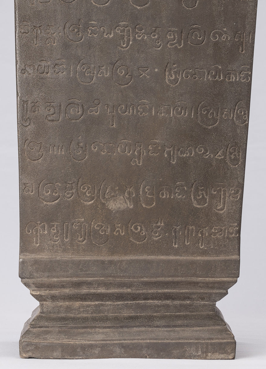 Stone Linga - Antique Khmer Style Sandstone Shiva Linga / Lingnum & Yoni - 53cm/21"