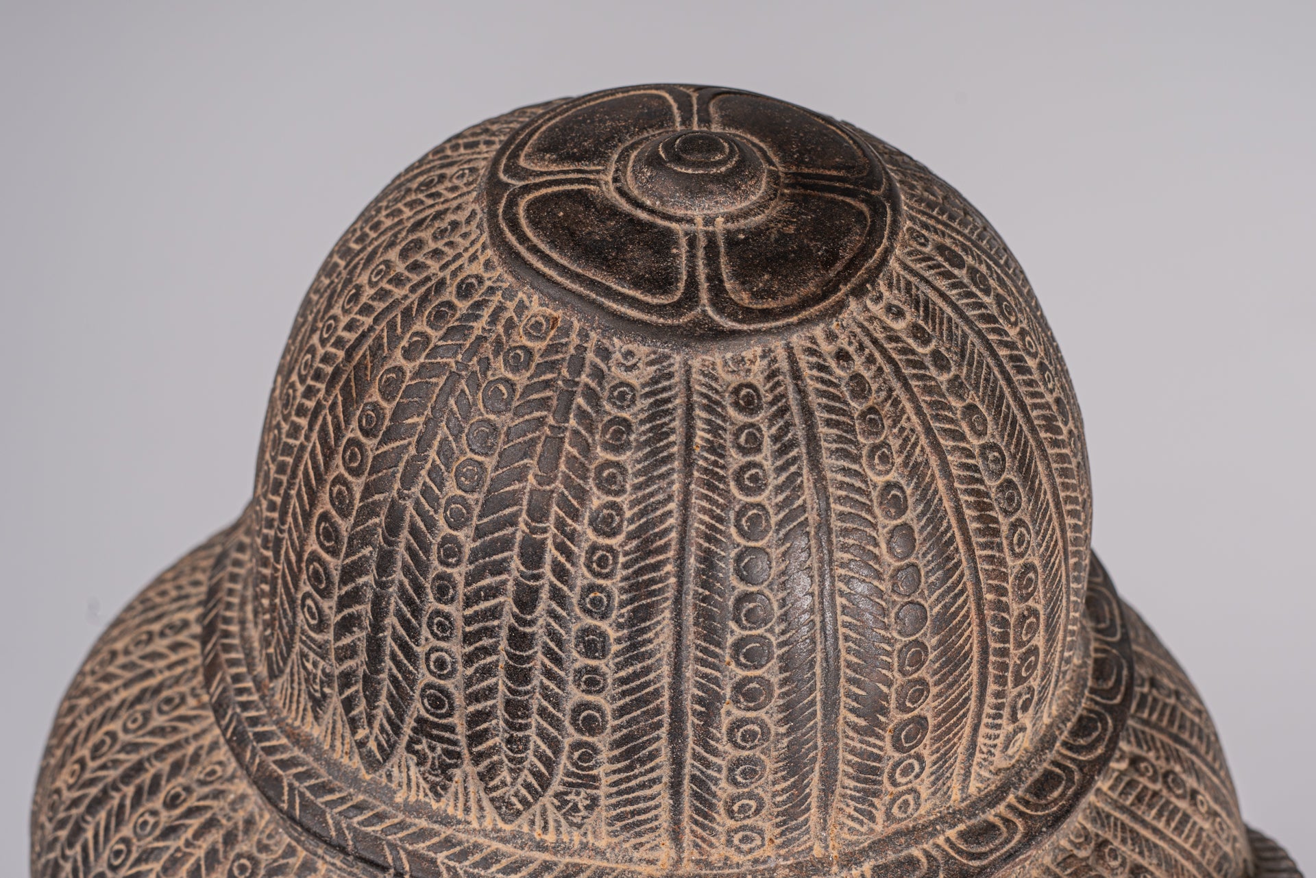 Statue Ardhanarishvara - Antique Baphuon Style Khmer Sandstone in piedi Shiva Parvati Statue - 57cm/23 "