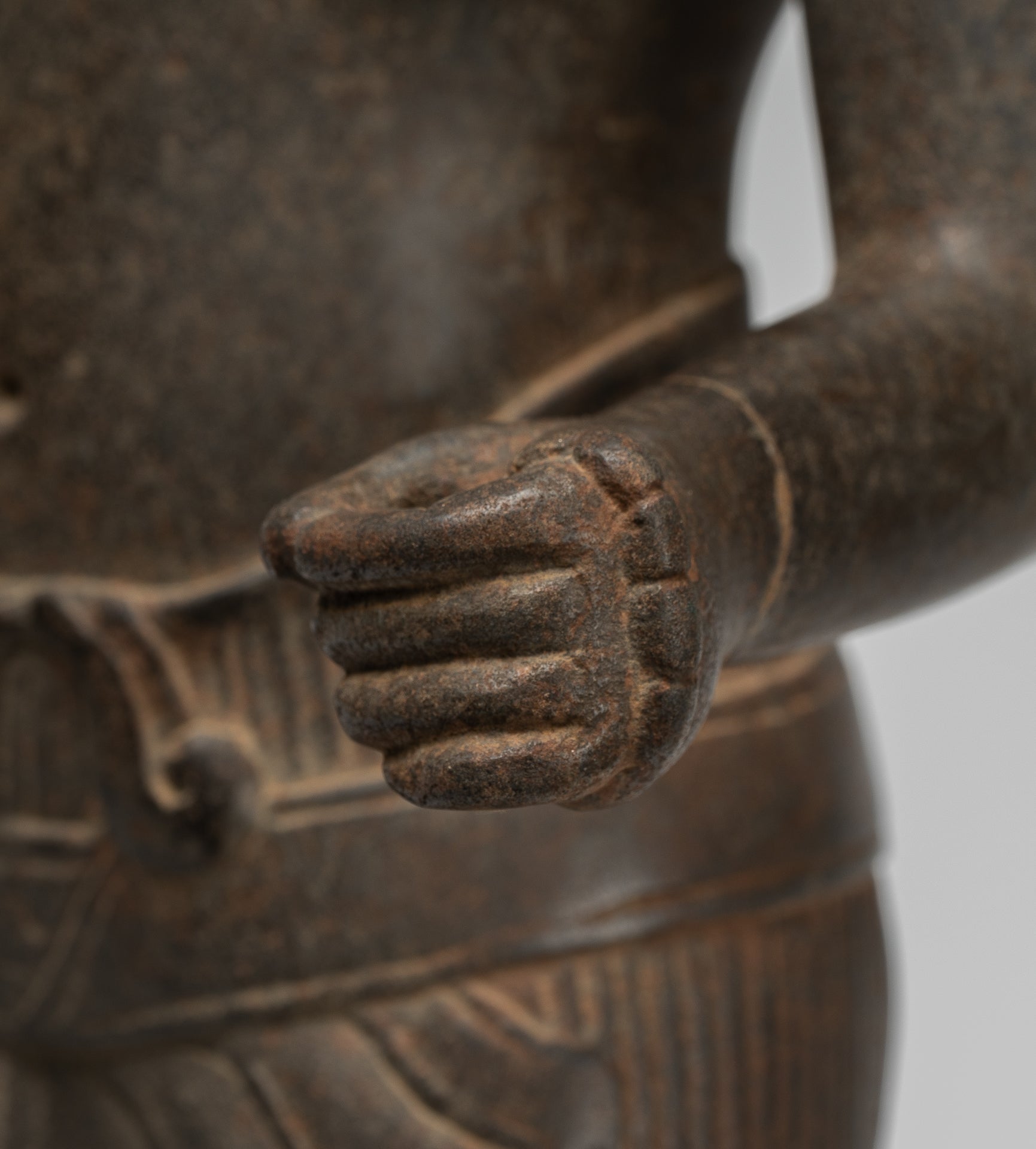 Vishnu - Antique Khmer Style Stone Koh Ker Standing Vishnu Statue - 52cm/21"