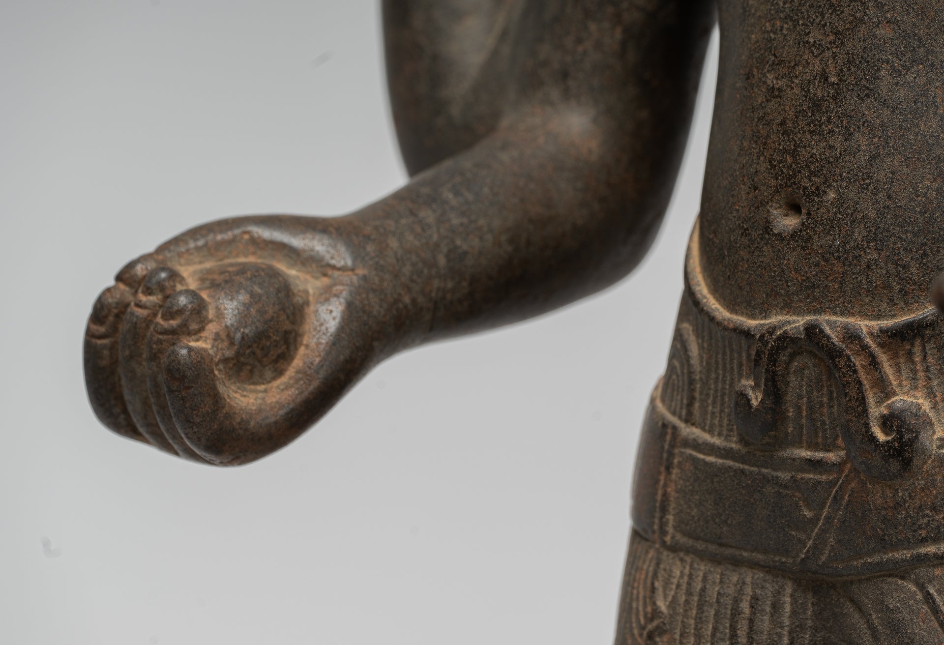 Vishnu - Antique Khmer Style Stone Koh Ker Standing Vishnu Statue - 52cm/21"