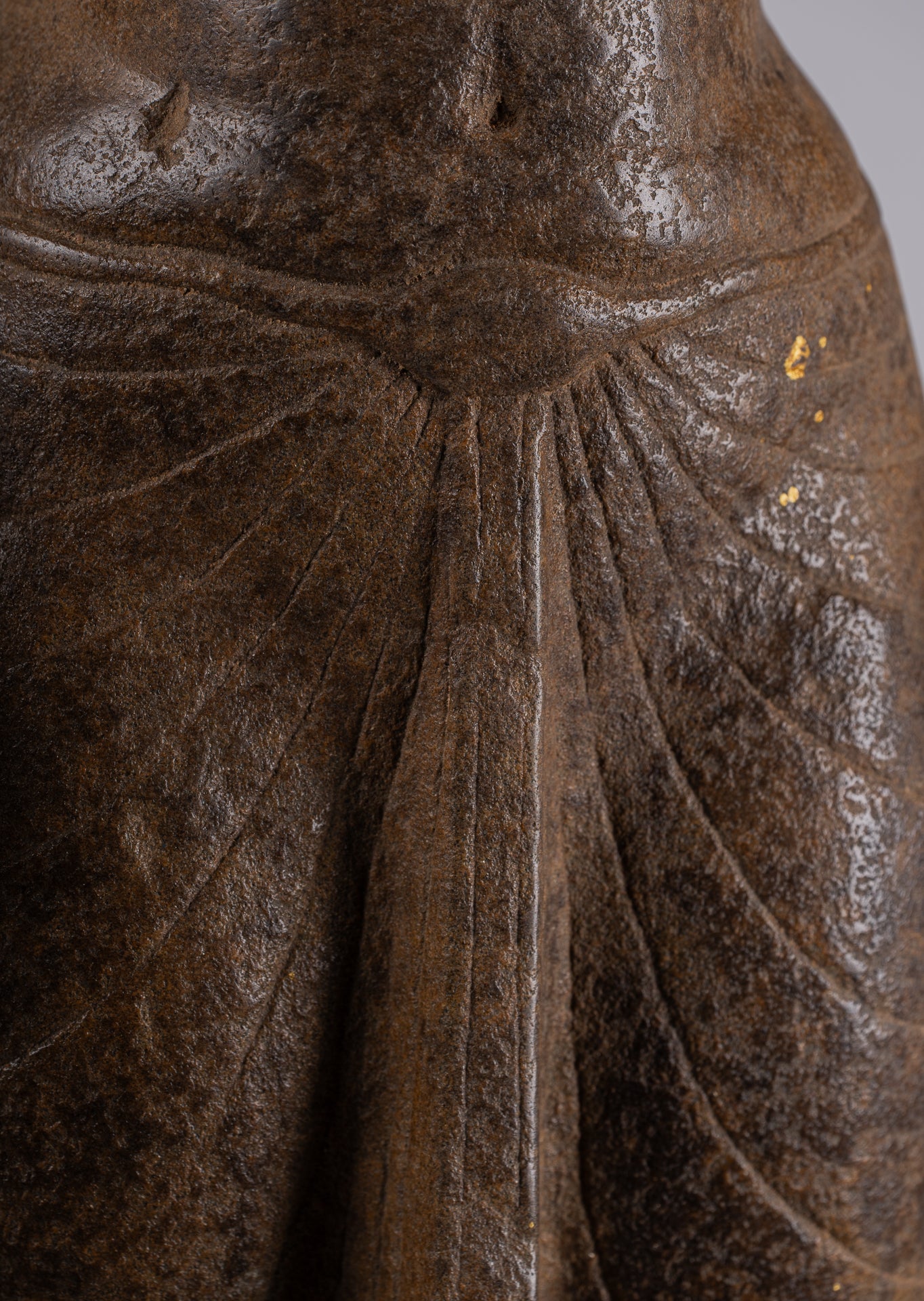 Vishnu Sculpture - Antique Pre-Angkor Style Mounted Sandstone Vishnu Statue - 91cm/36"