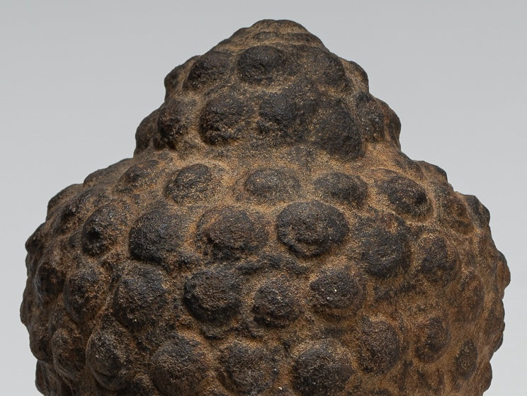 Stone Buddha Statue - Antique Khmer Style Stone Phnom Da Buddha Head - 23cm/9"