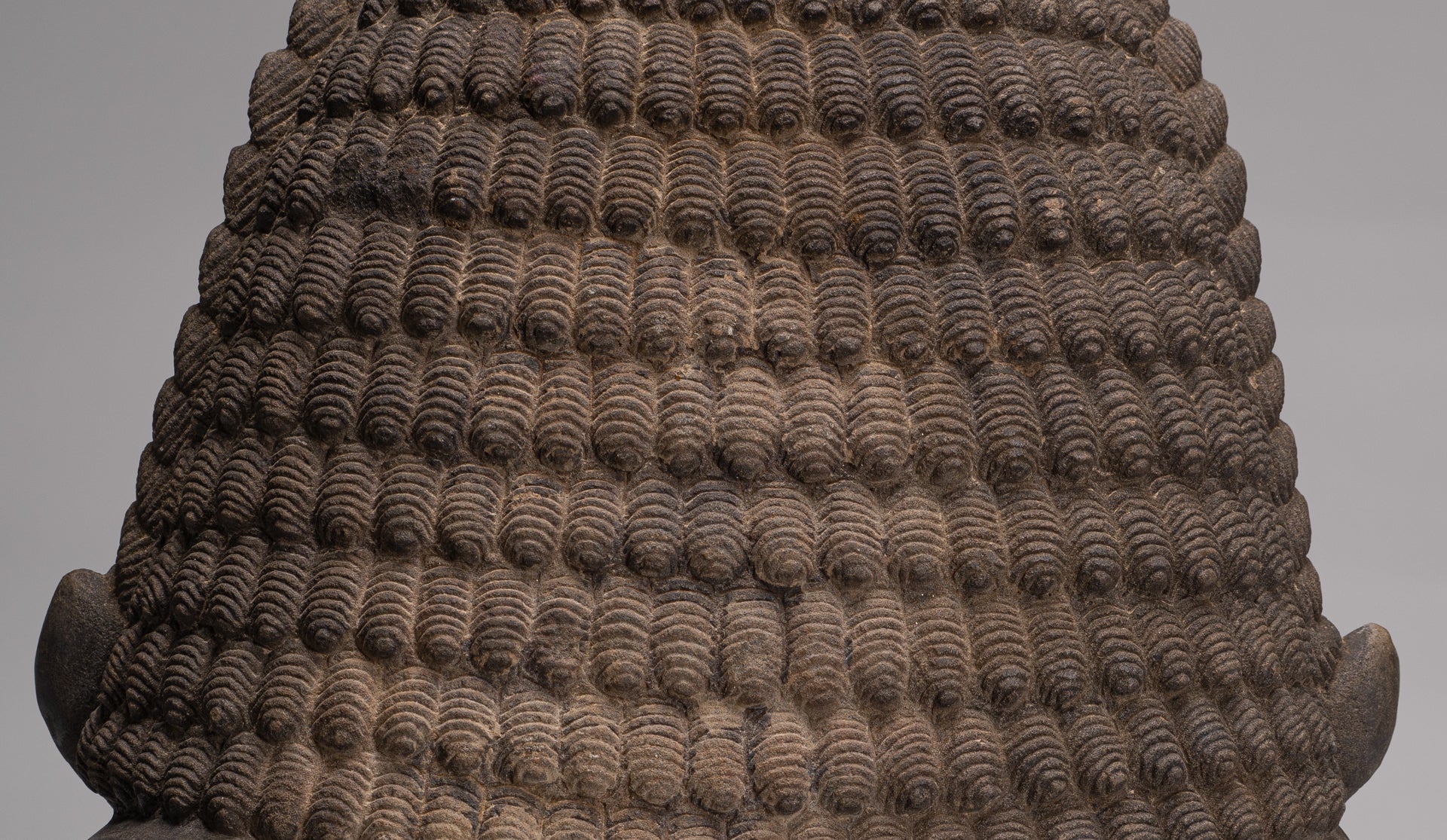 Guardian Statue - Antique Khmer Stone Angkor Wat Style Yaksha Temple Guardian - 42cm / 17"