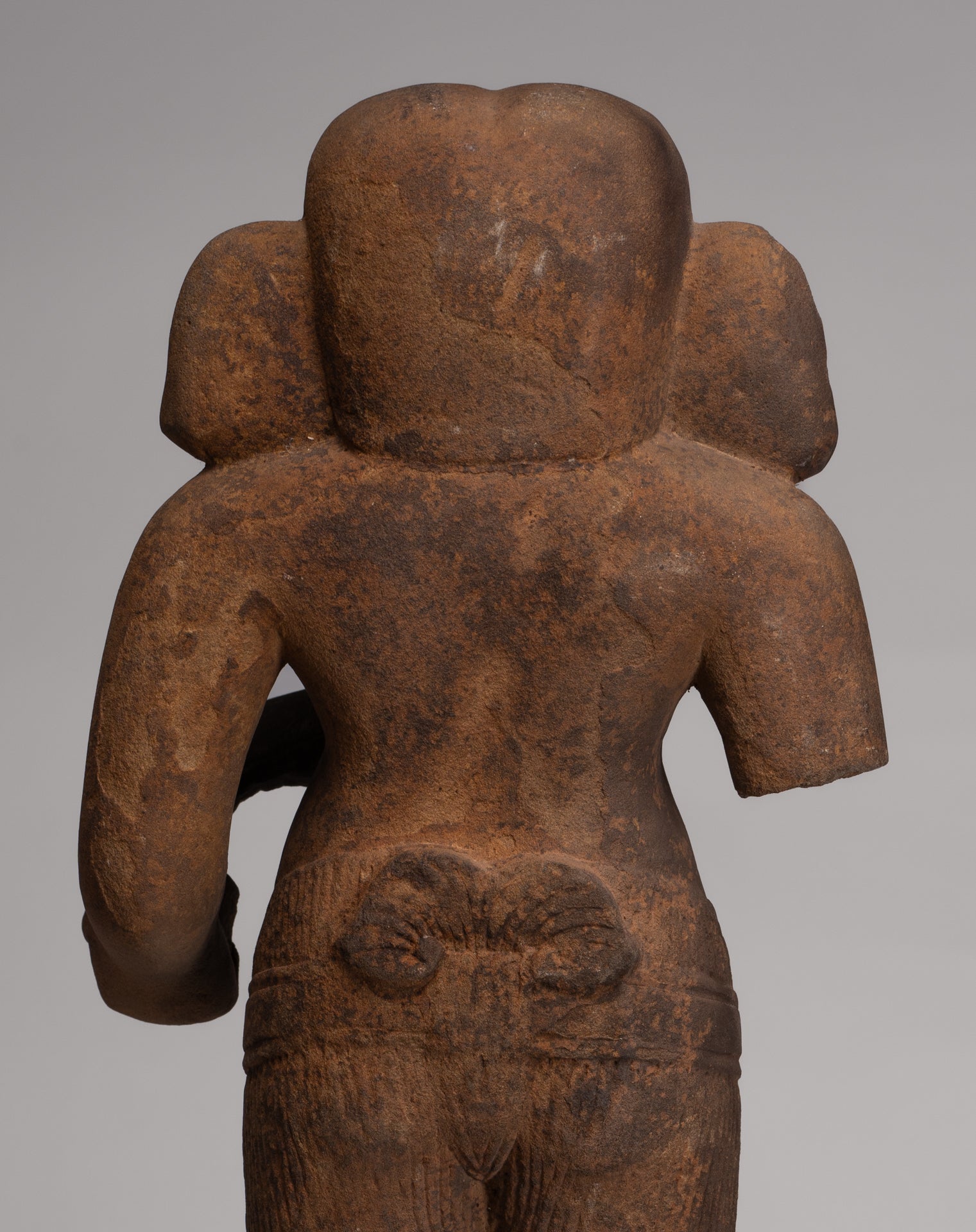 Ganesha Statue - Antique Khmer Style Stone Baphuon Mounted Ganesha Torso Statue - 66cm/26"