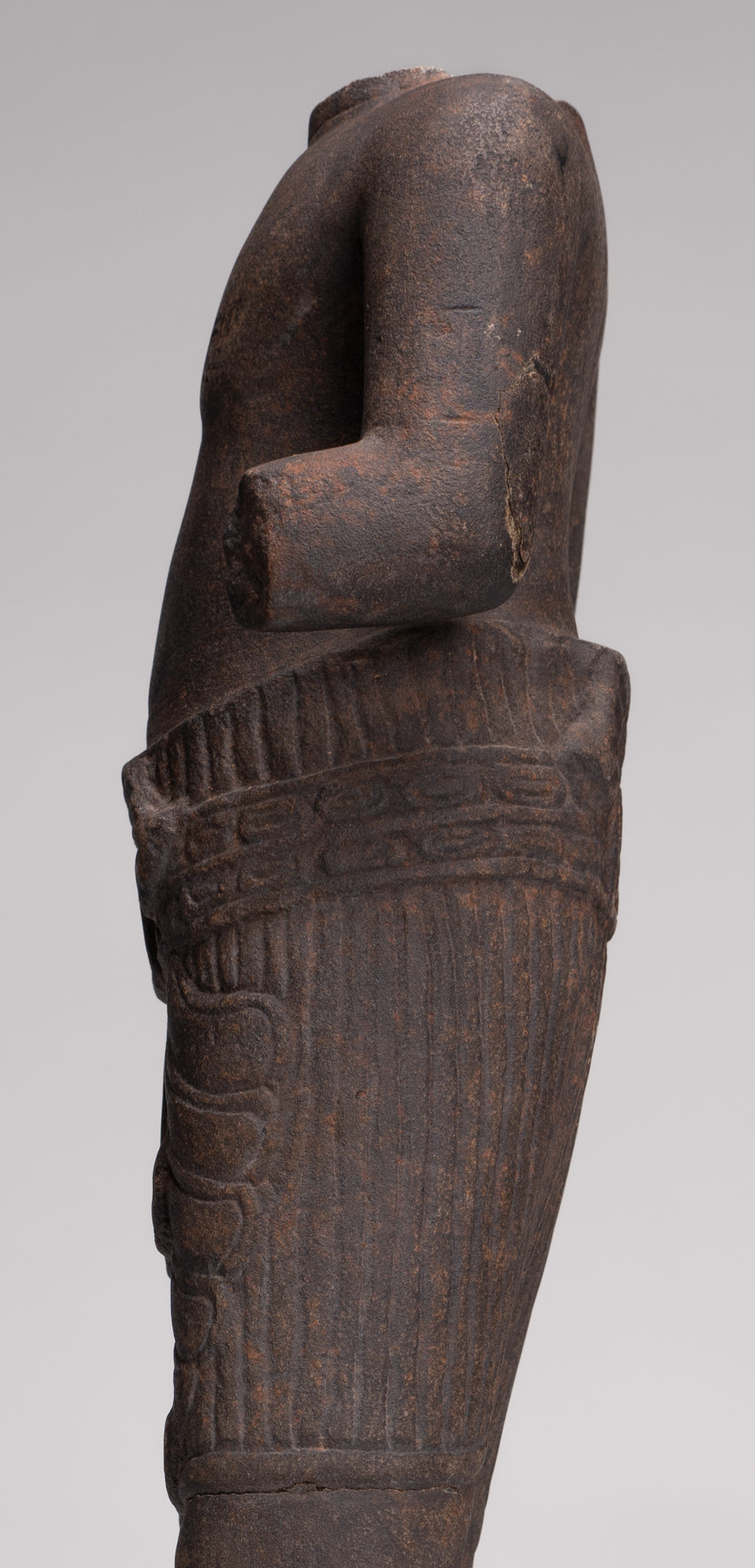 Male Statue - Antique Stone Angkor Wat Style Male Deity Torso - 53cm / 21"