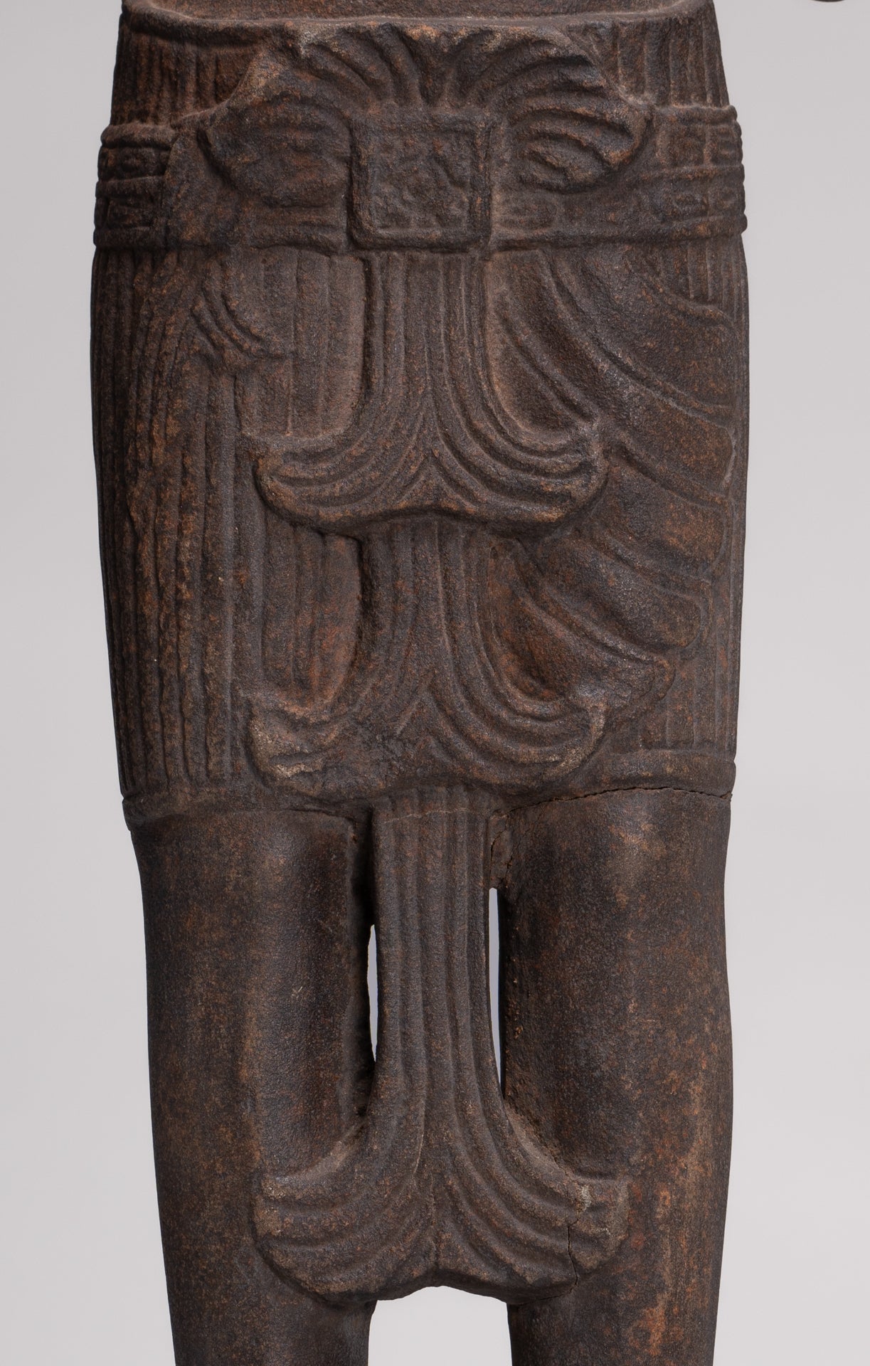 Male Statue - Antique Stone Angkor Wat Style Male Deity Torso - 53cm / 21"