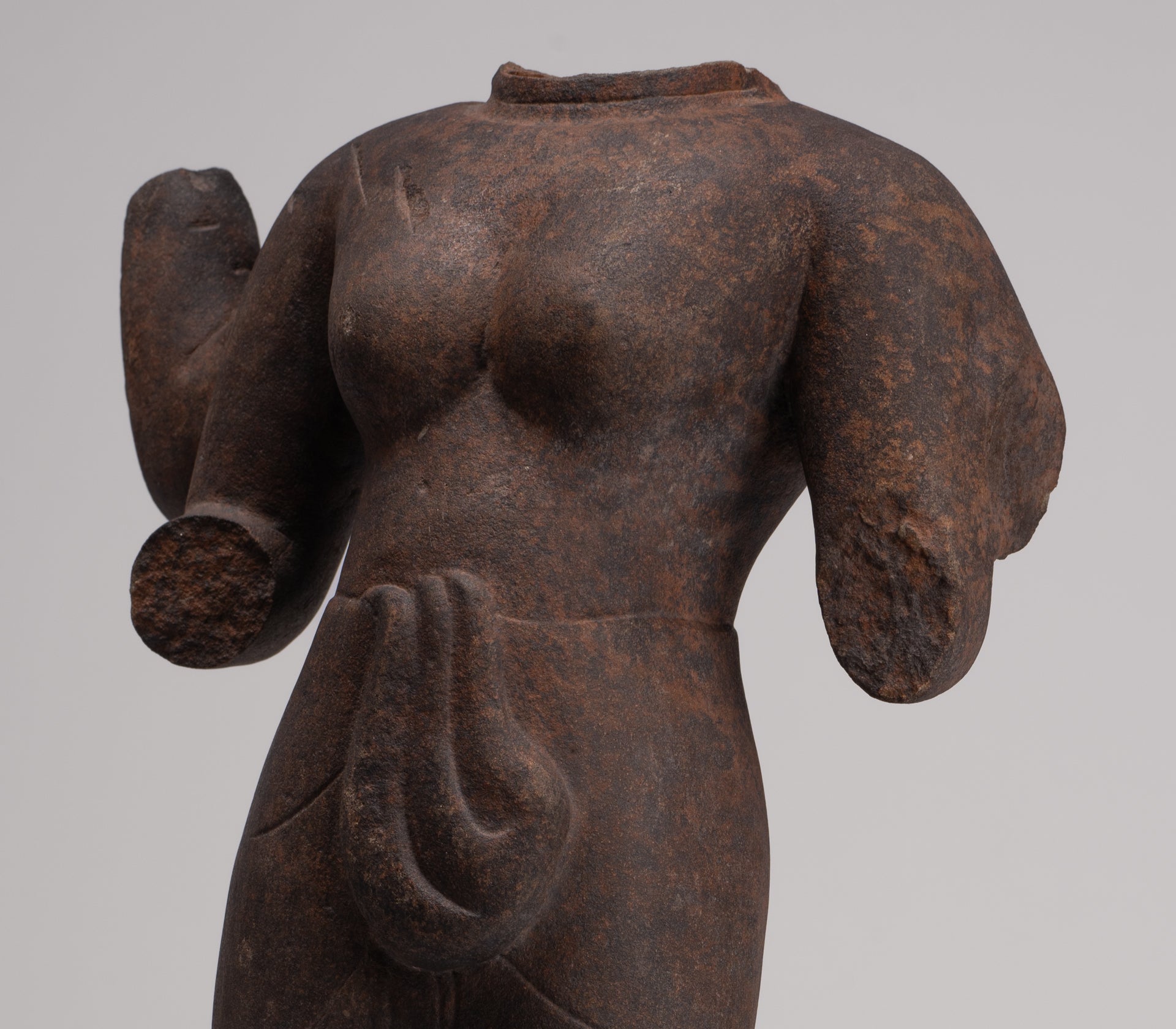 Durga Statue - Antique Khmer Style Phnom Da Durga Mahishasuramardini Statue - 52cm/21"