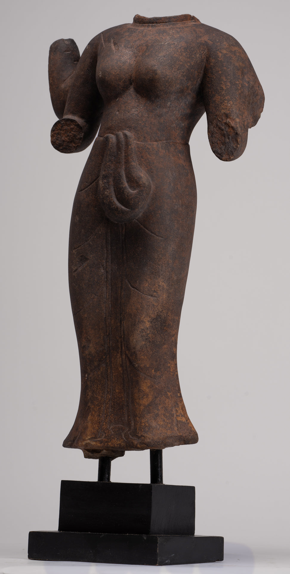 Durga Statue - Antique Khmer Style Phnom Da Durga Mahishasuramardini Statue - 52cm/21"