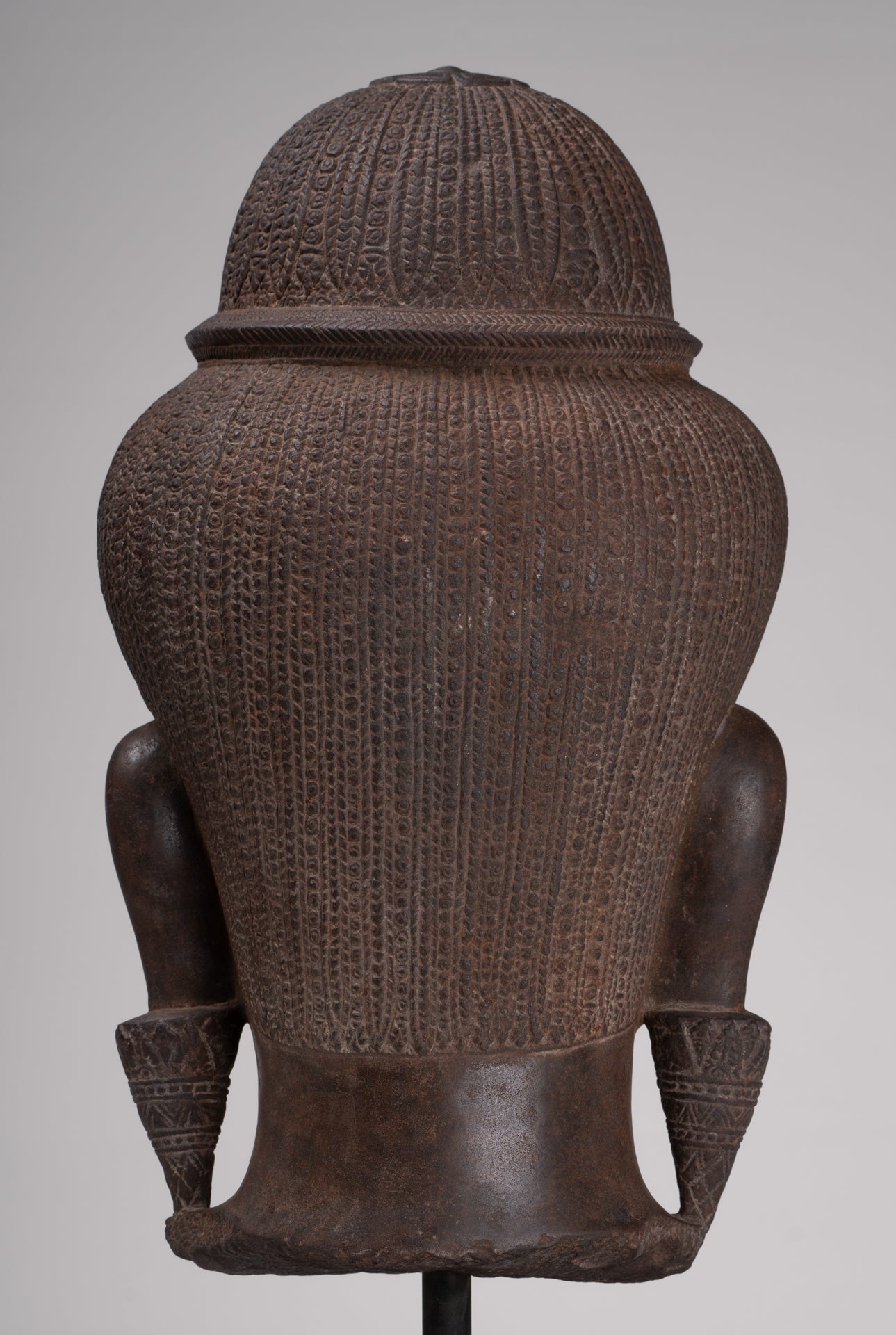 Parvati Statue - Antique Baphuon Style Khmer Stone Parvati Head Statue - 57cm/23"