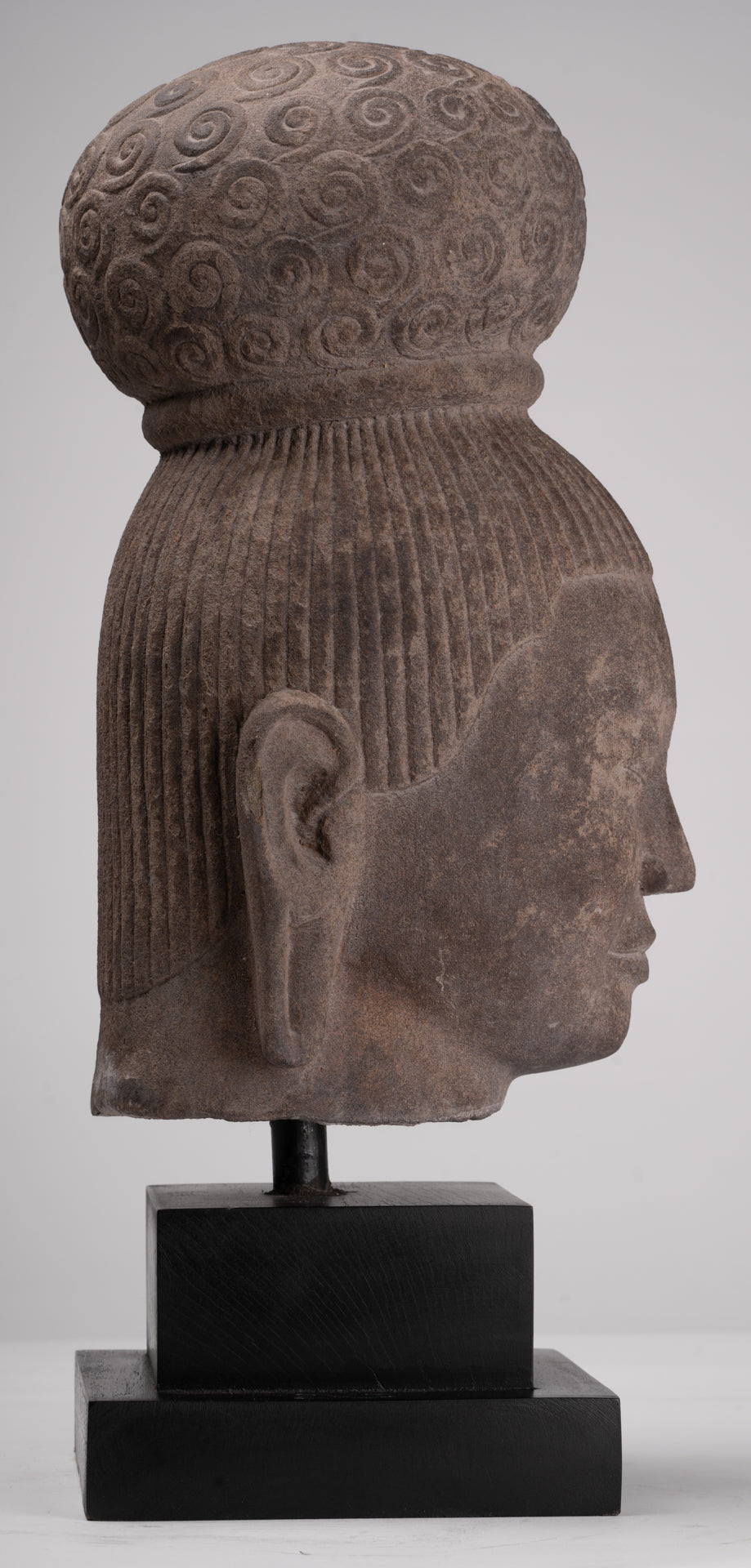 Female Statue - Antique Khmer Style Female Head - 46cm/18"