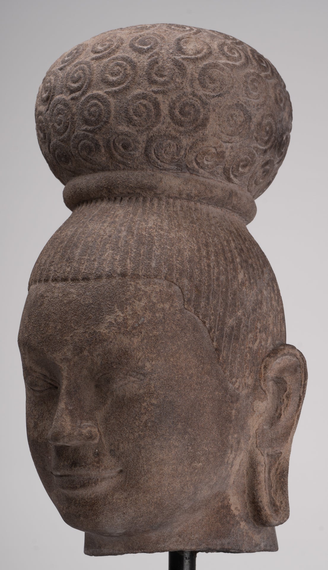 Female Statue - Antique Khmer Style Female Head - 46cm/18"