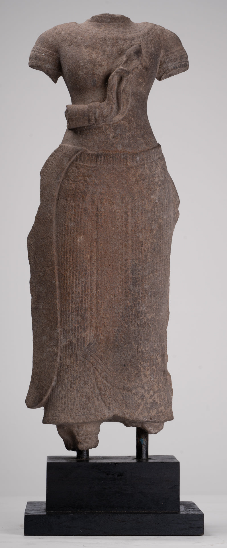 Apsara Statue - Antique Khmer Style Stone Angkor Wat Apsara or Angel Statue - 60cm/24"