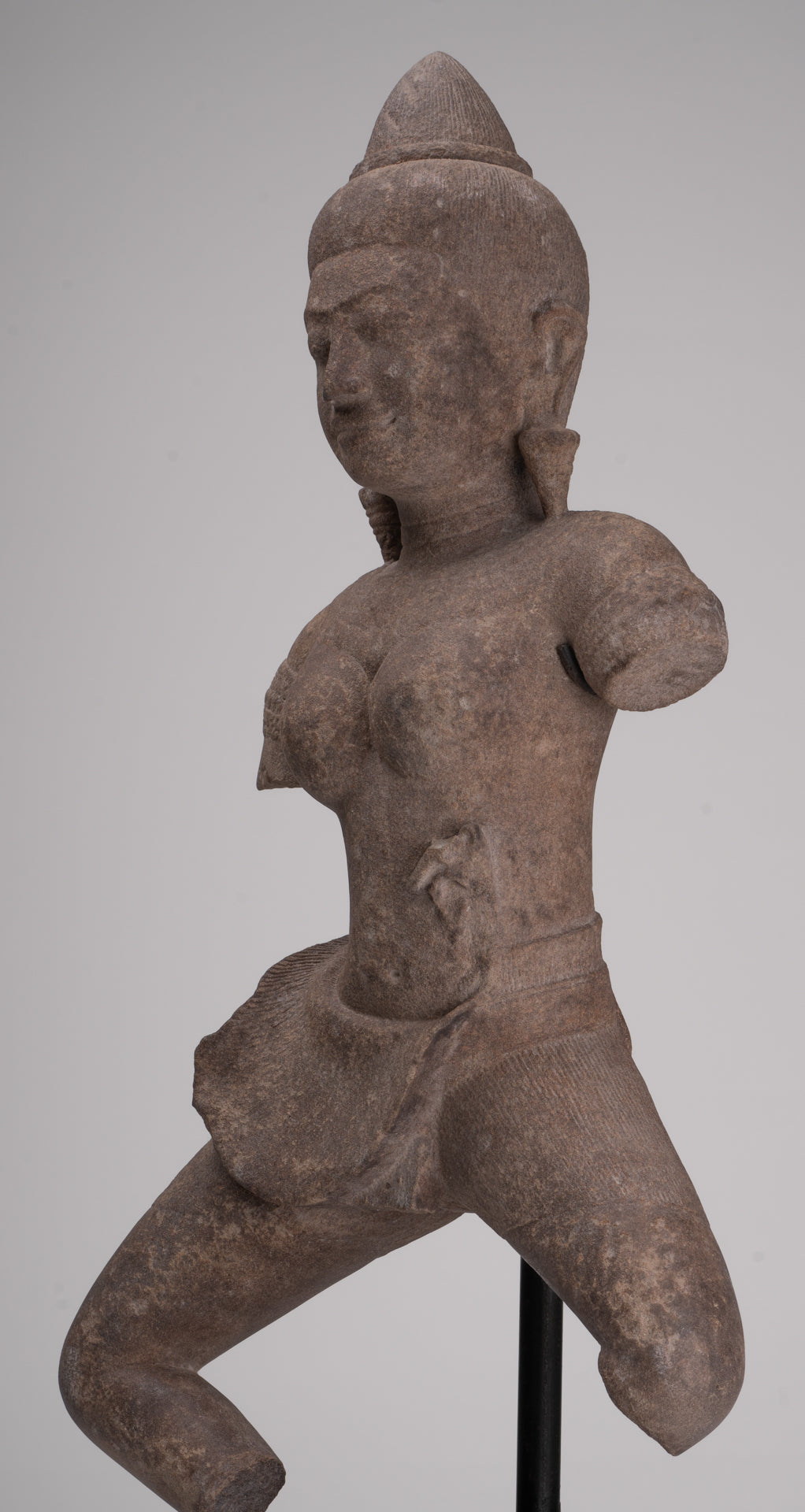Apsara Statue - Antique Khmer Style Stone Angkor Wat Apsara or Angel Statue - 64cm/26"