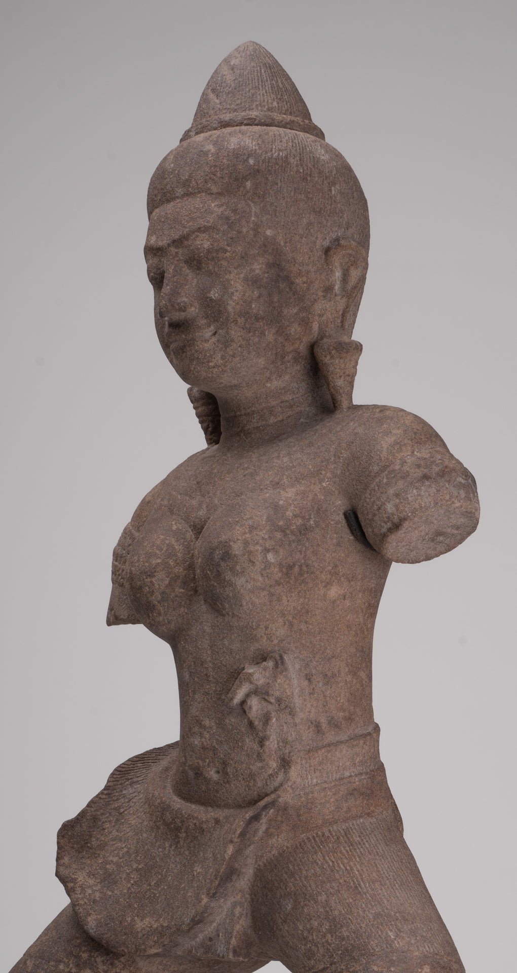 Apsara Statue - Antique Khmer Style Stone Angkor Wat Apsara or Angel Statue - 64cm/26"