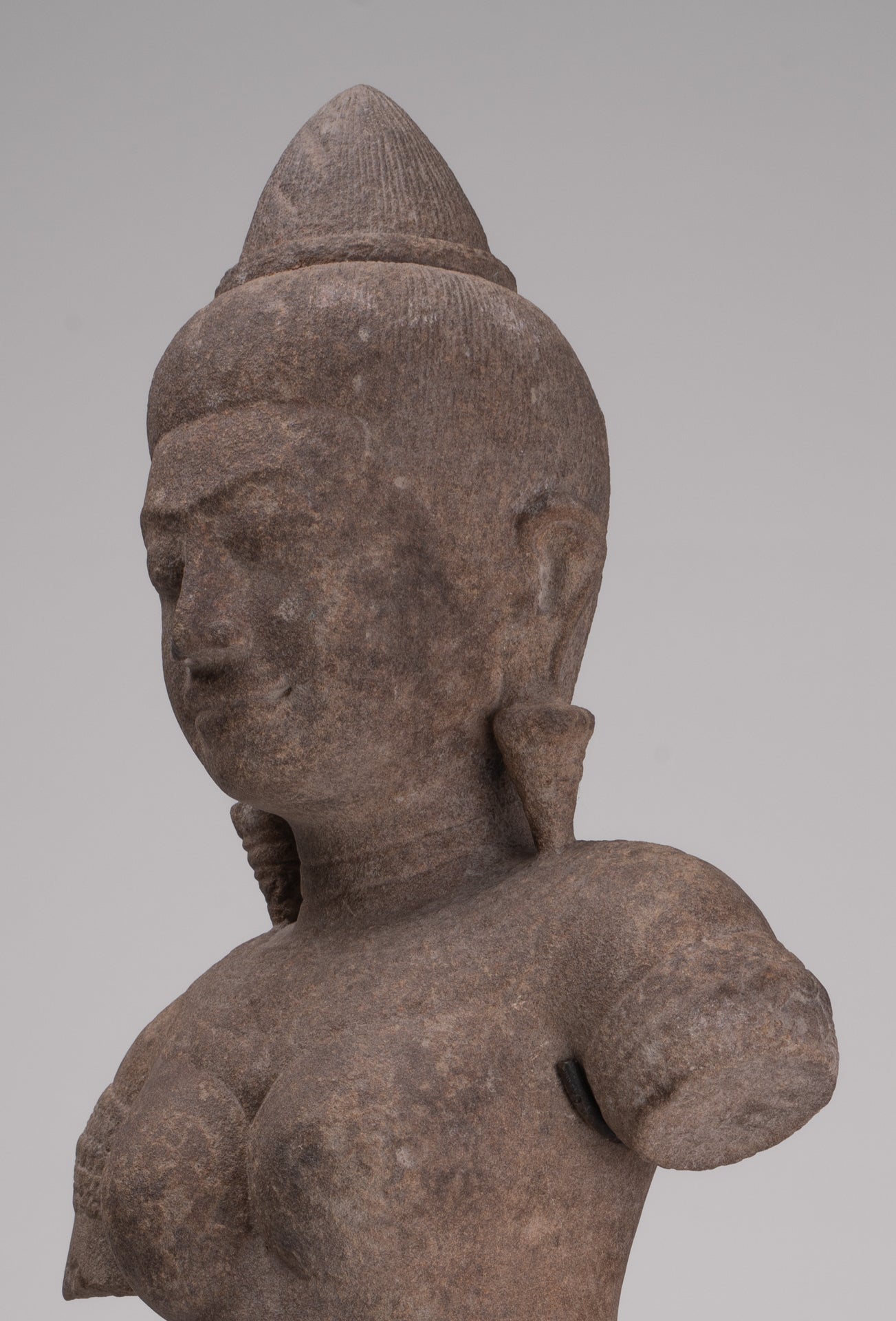 Apsara Statue - Antique Khmer Style Stone Angkor Wat Apsara or Angel Statue - 64cm/26"