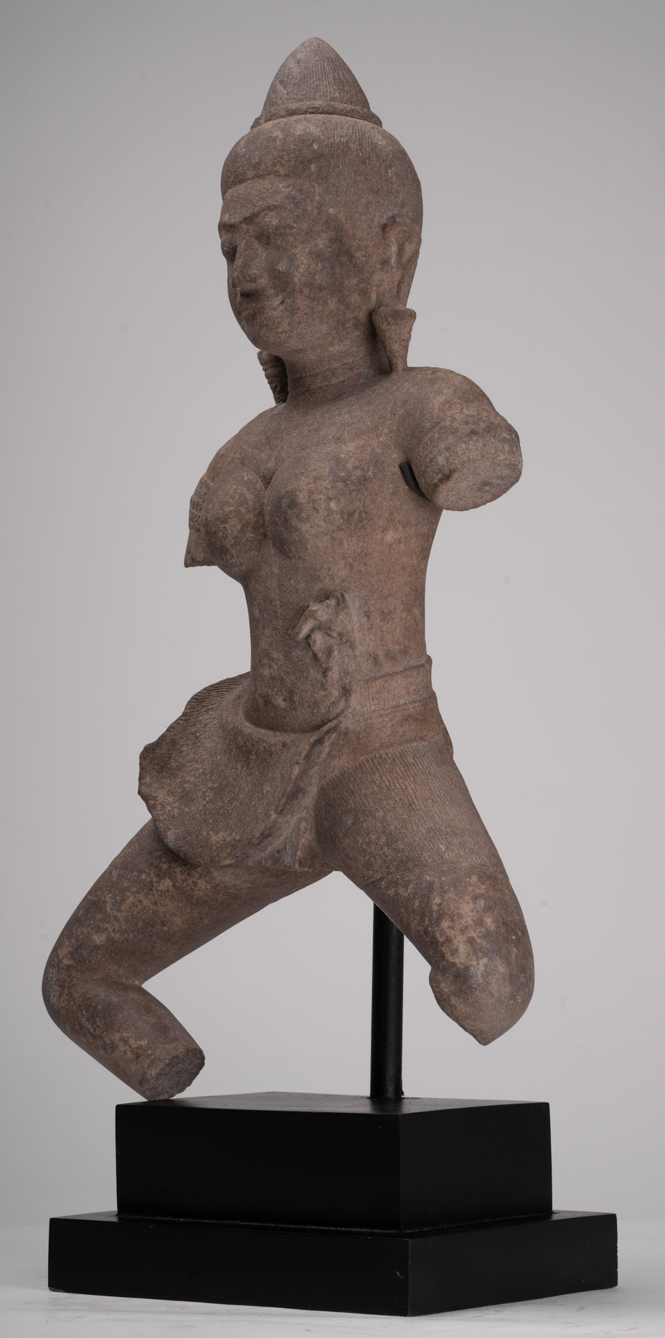 Apsara Statue - Antique Khmer Style Stone Angkor Wat Apsara or Angel Statue - 64cm/26"