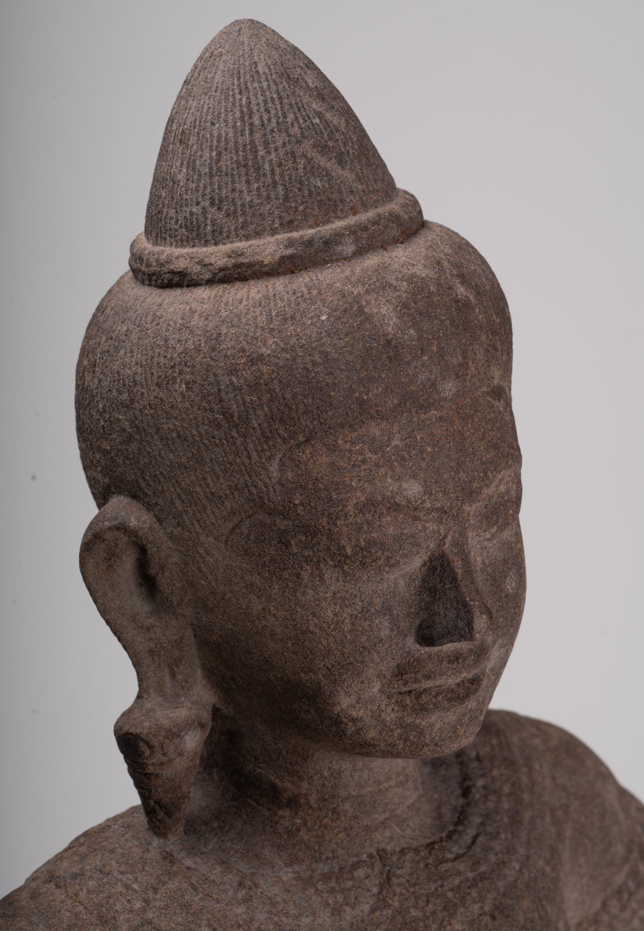 Apsara Statue - Antique Khmer Style Stone Angkor Wat Apsara or Angel Statue - 64cm/26"