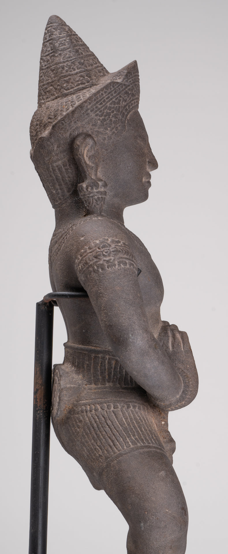 Apsara Statue - Antique Khmer Style Stone Angkor Apsara or Angel Statue - 58cm/23"