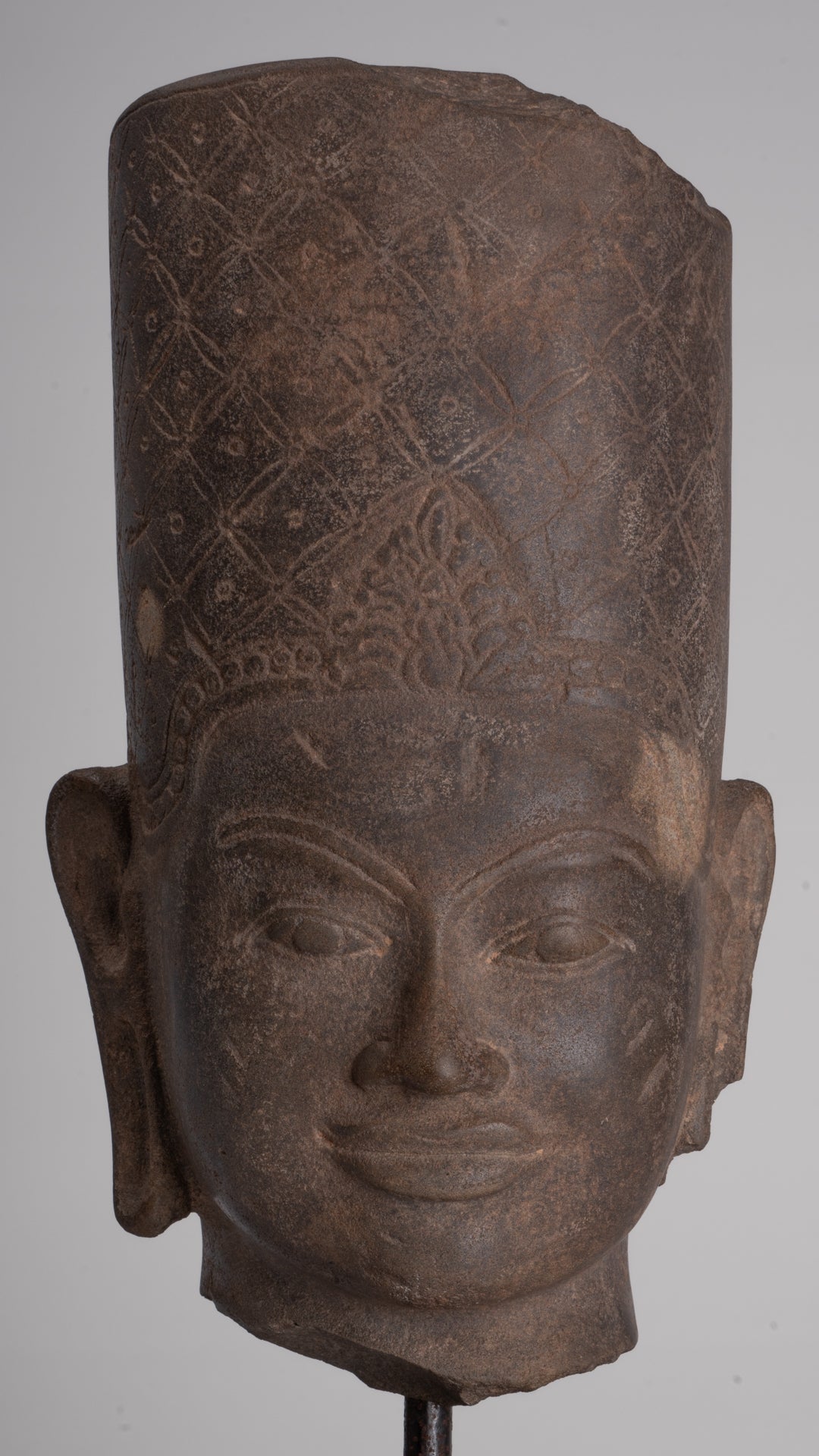 Krishna Statue - Antique Khmer Style Phnom Da Krishna (possibly) Statue - 41cm/16"