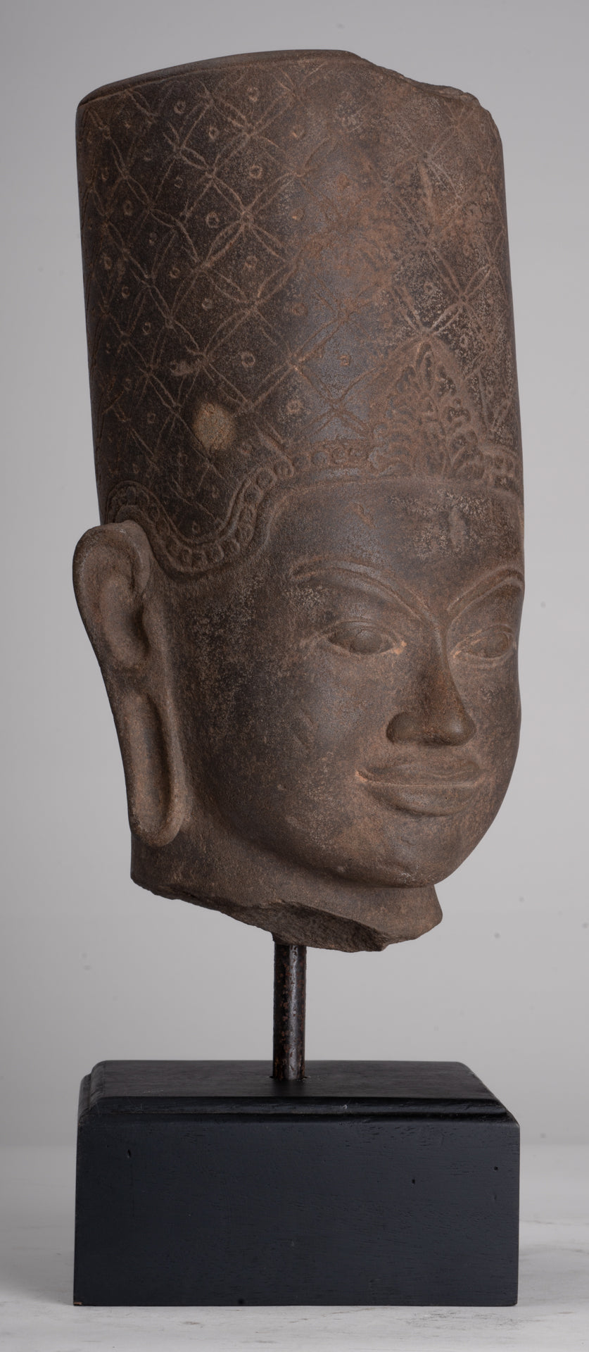 Krishna Statue - Antique Khmer Style Phnom Da Krishna (possibly) Statue - 41cm/16"