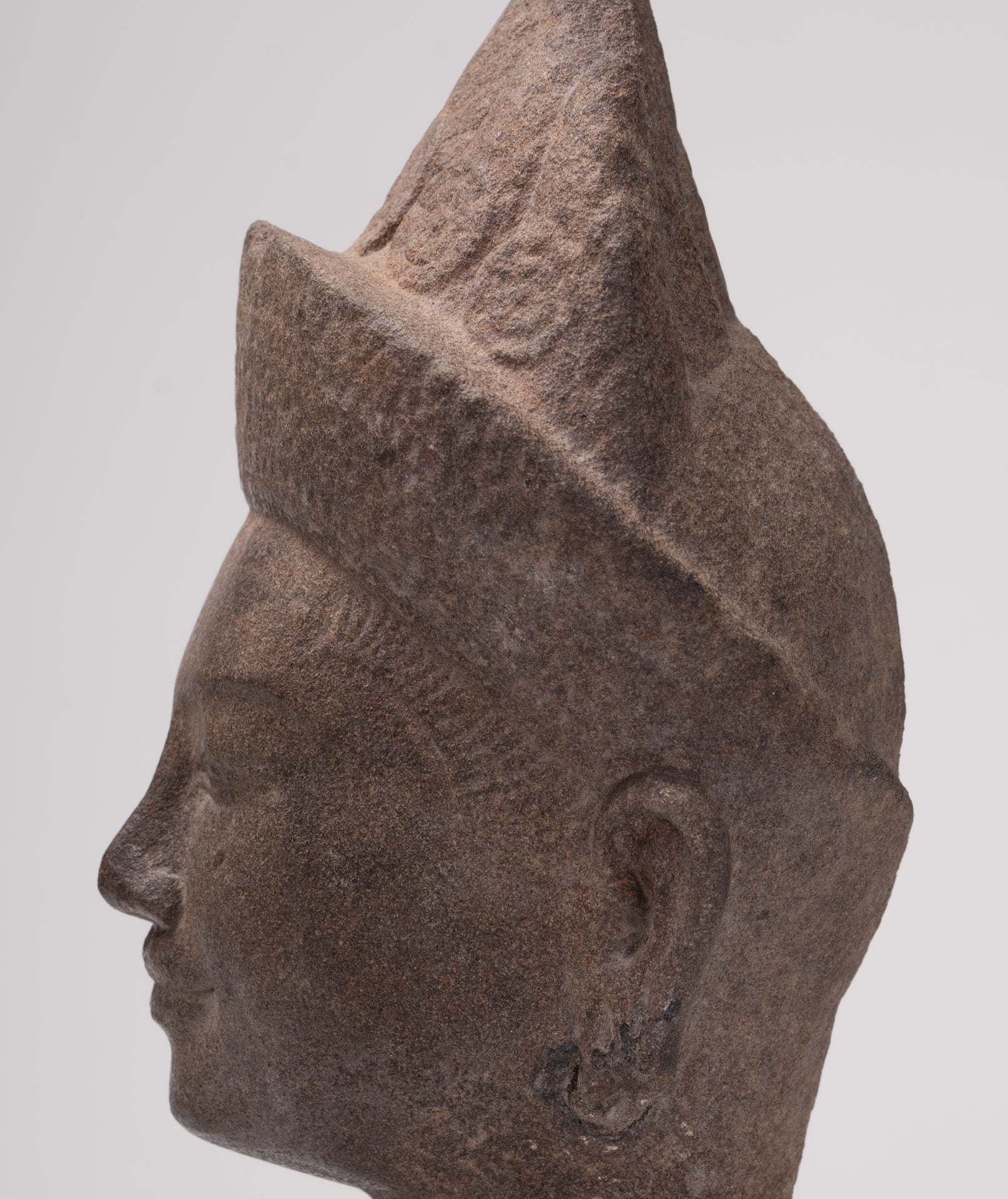 Apsara Statue - Antique Khmer Style Stone Angkor Wat Apsara or Angel Statue - 27cm/11"