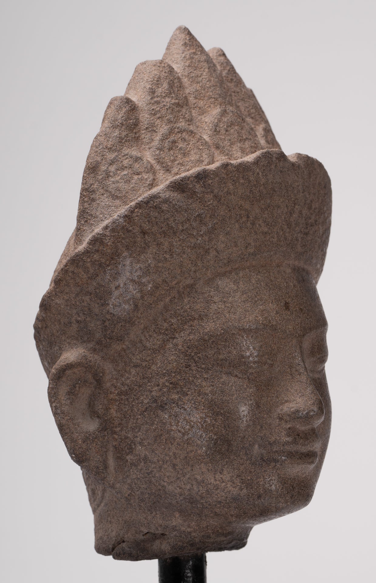 Apsara Statue - Antique Khmer Style Stone Angkor Wat Apsara or Angel Statue - 27cm/11"