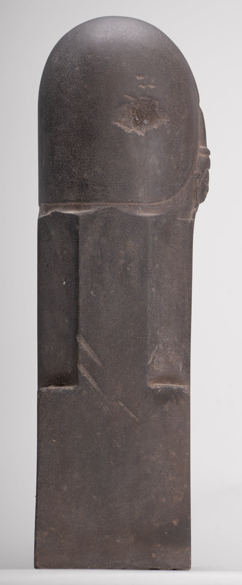 Antique Khmer Style Stone Shiva Mukhalinga Linga / Lingnum - 44cm/18"