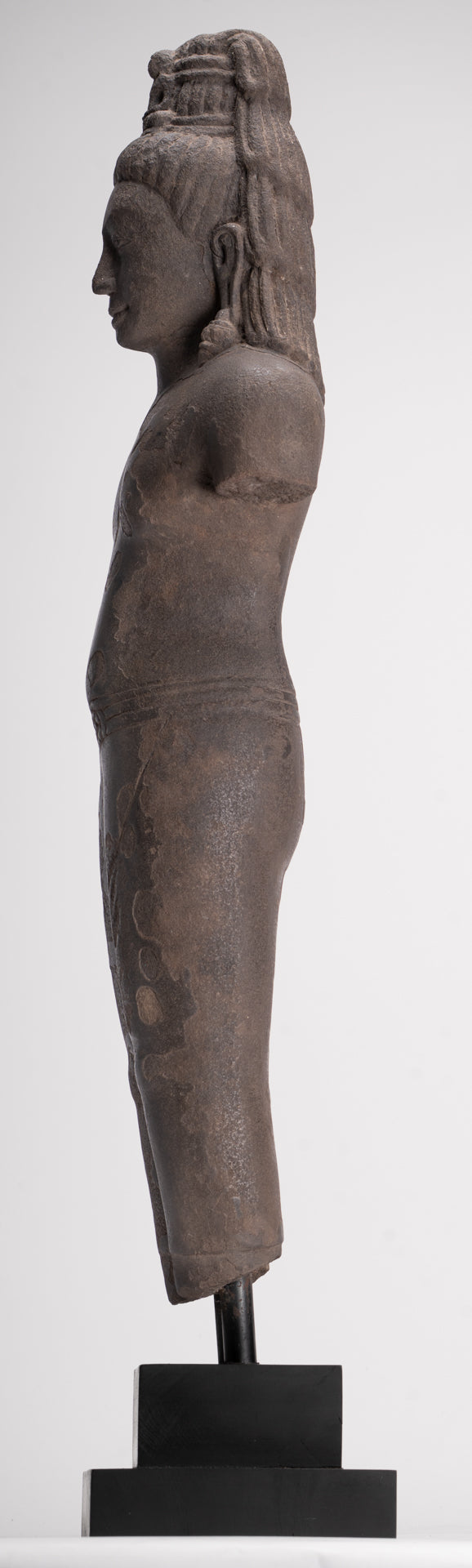 Antique Thai Style Stone Standing Bodhisattva Avalokitesvara Statue - 76cm/30"