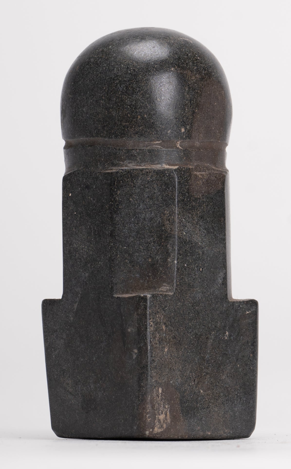 Antique Khmer Style Stone Shiva Mukhalinga Linga / Lingnum - 9cm/4"