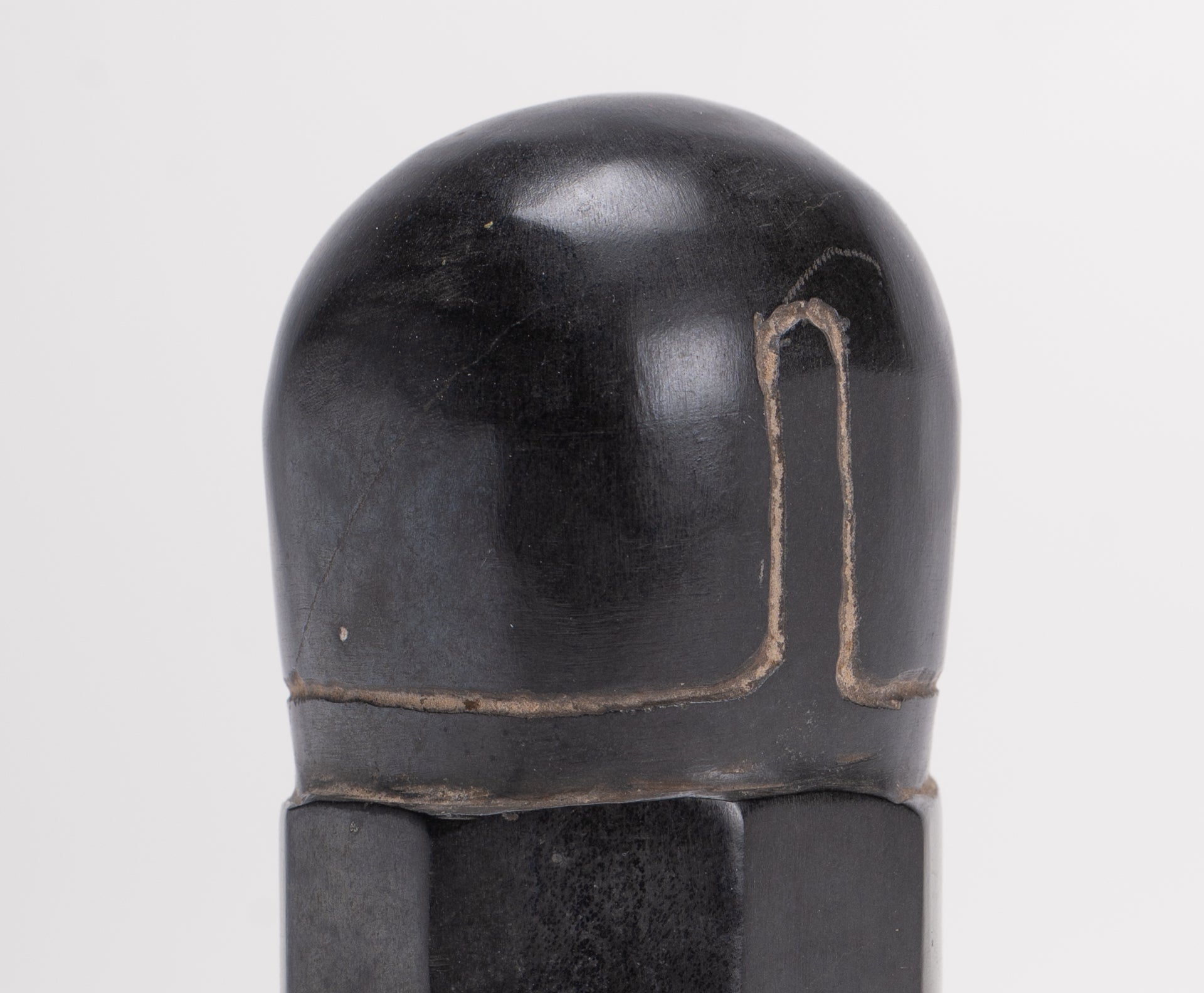 Antique Khmer Style Stone Shiva Mukhalinga Linga / Lingnum - 9cm/4"