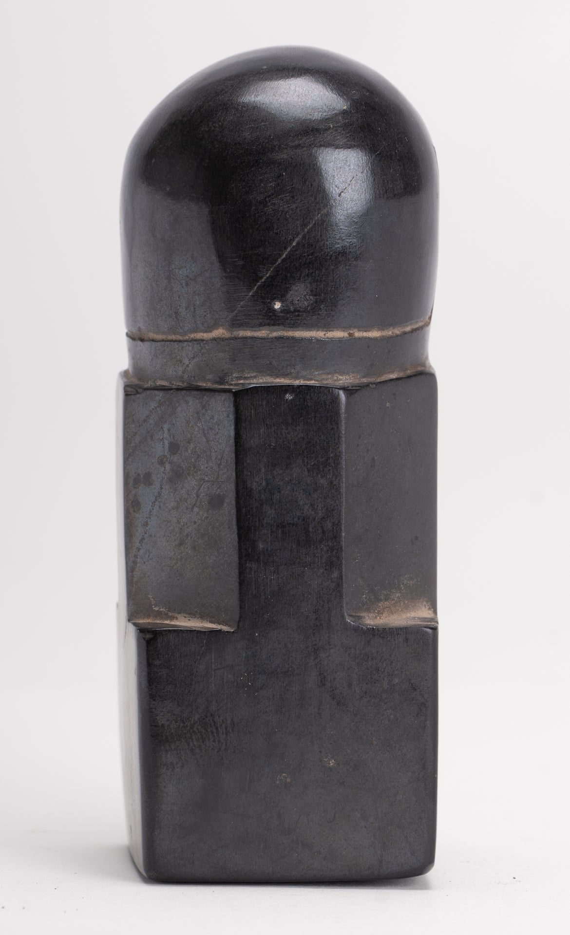 Antique Khmer Style Stone Shiva Mukhalinga Linga / Lingnum - 9cm/4"