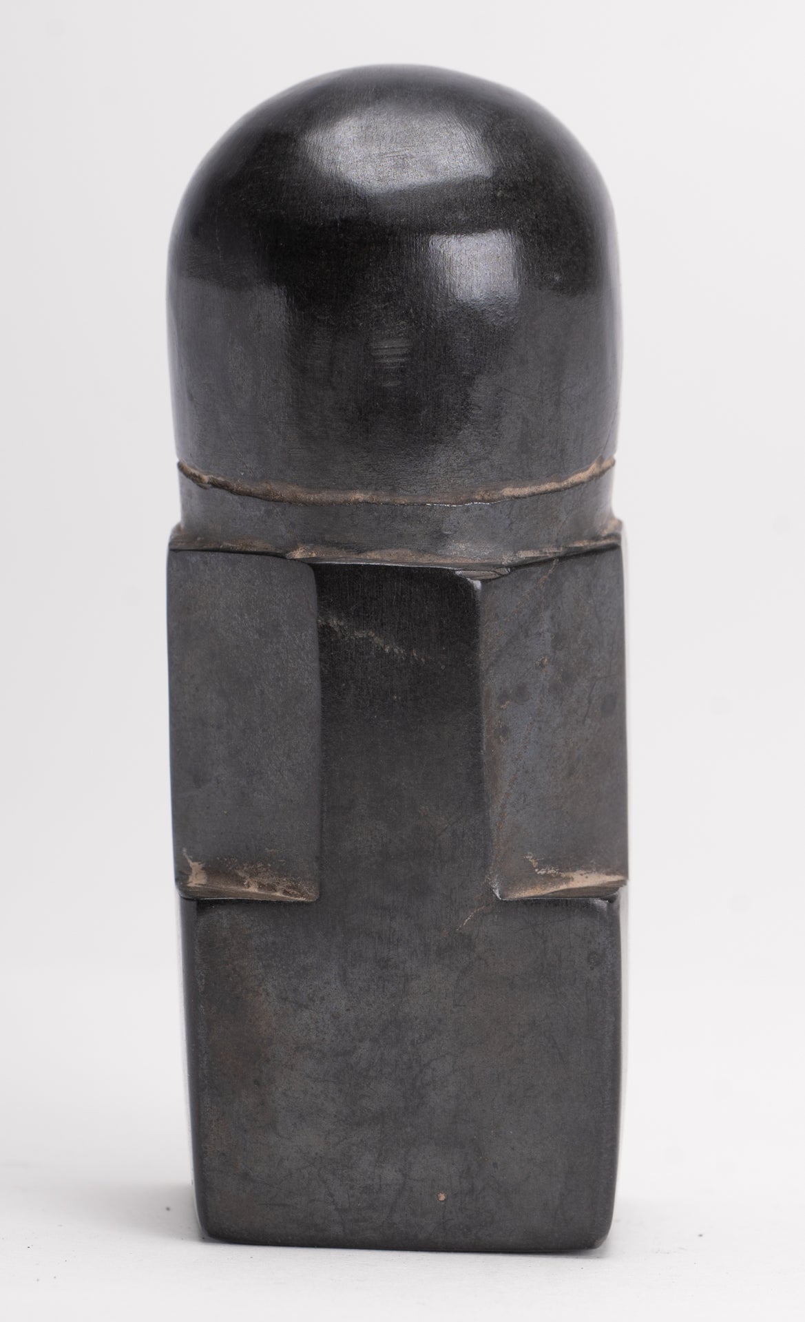 Antique Khmer Style Stone Shiva Mukhalinga Linga / Lingnum - 9cm/4"