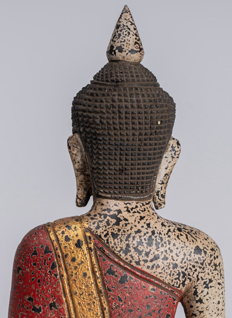 Estatua de Buda - Estatua de Buda de la Madera de Madera Asia ASIA ASIA ASIA ASIA - 34cm/14 "