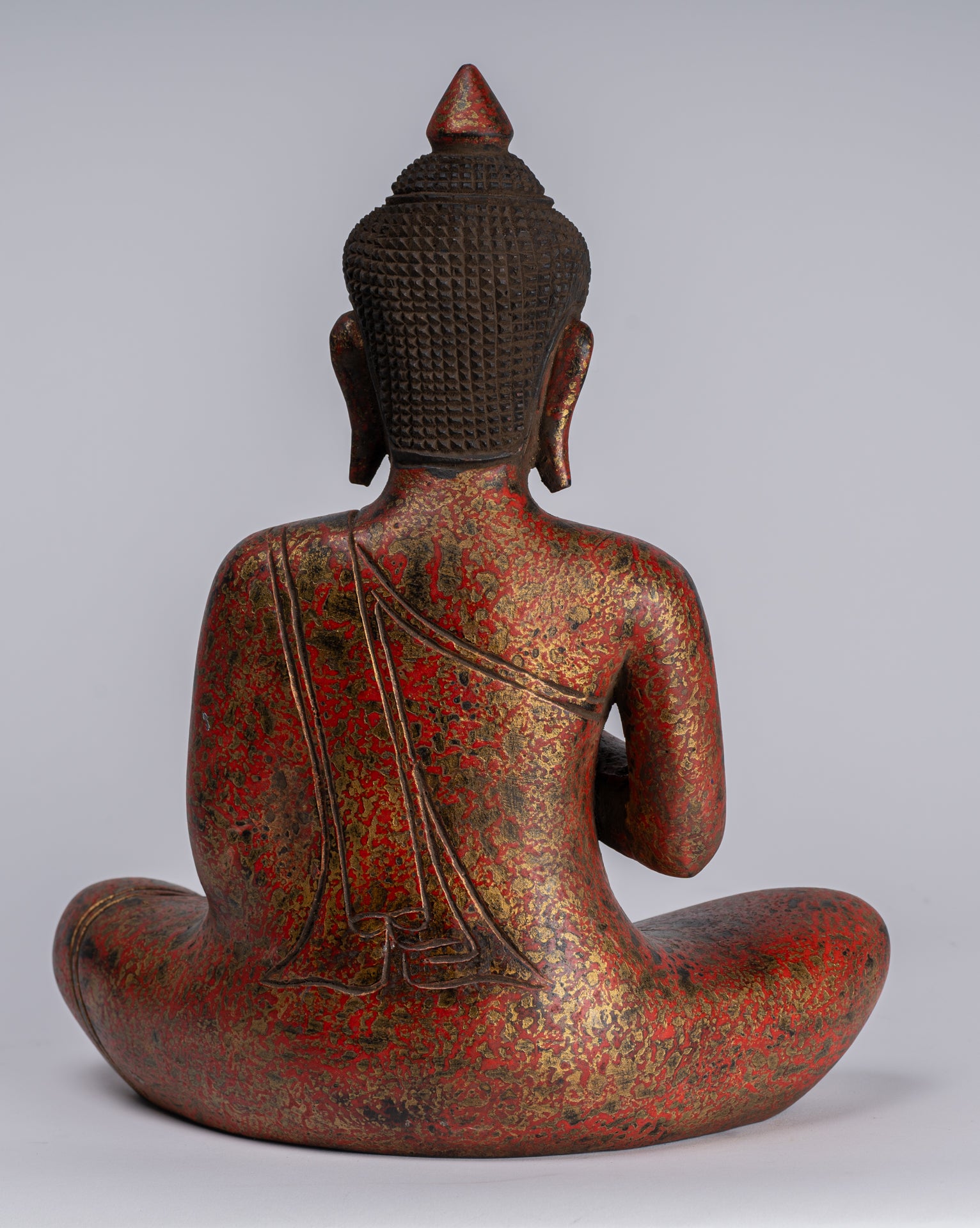 Statue Buddha - Antique Khmer in stile Khmer Cambogia STATUE BUDDHA BUDDHA Insegnamento Mudra - 31 cm/12 "