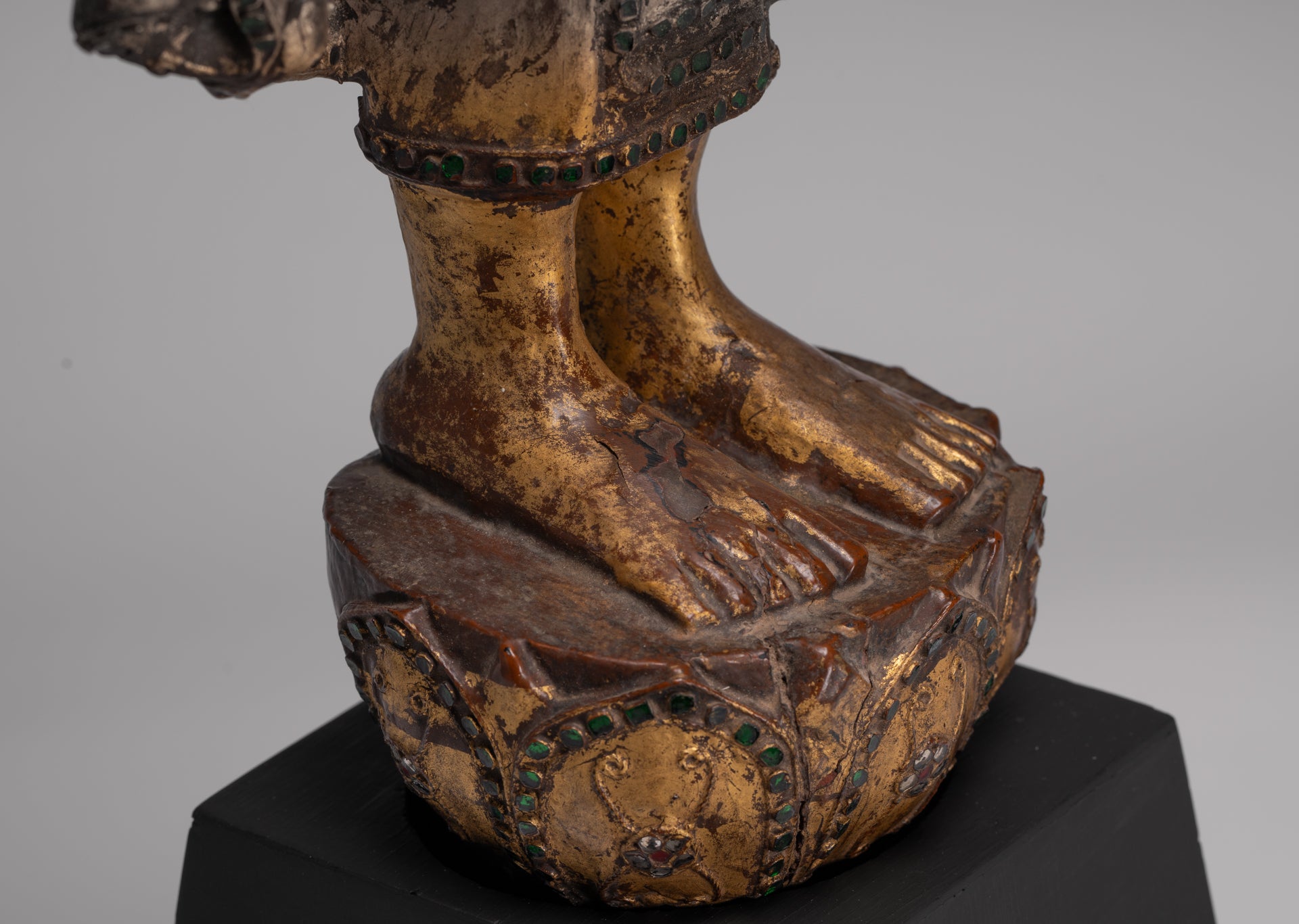 Antike birmanische Stehmandalay Mönch Statue - 90 cm/36 "