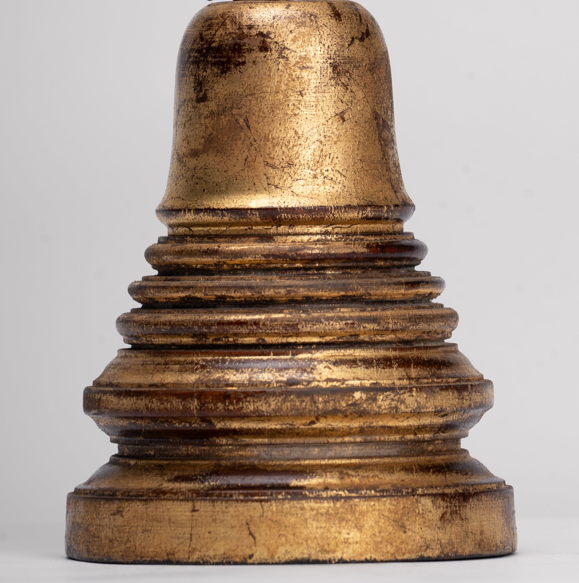 Buddhist Stupa - Antique Thai Style Wood Nirvana Stupa or Chedis - 26cm/10"