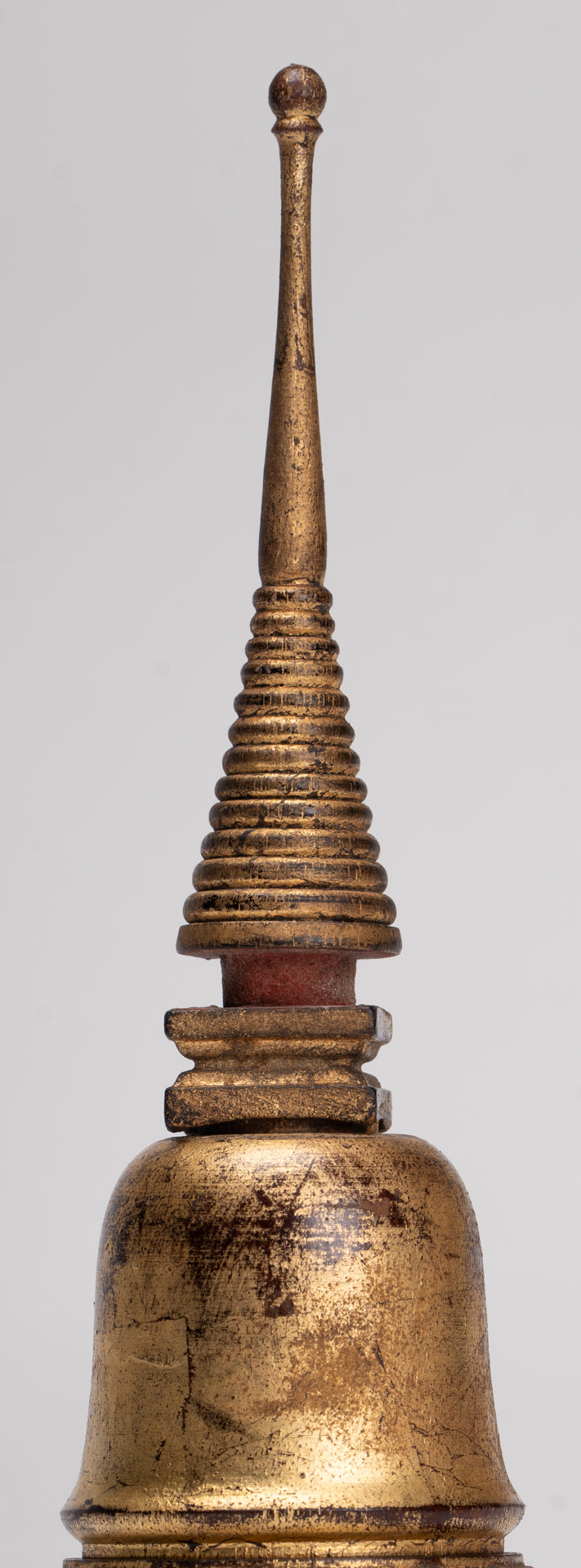 Buddhist Stupa - Antique Thai Style Wood Nirvana Stupa or Chedis - 26cm/10"