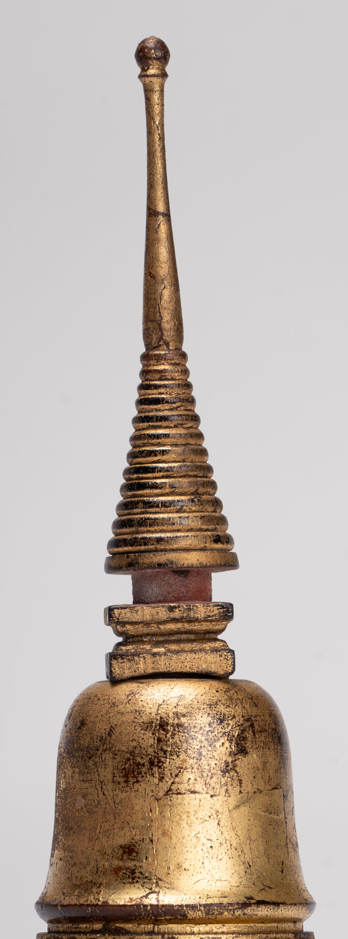 Buddhist Stupa - Antique Thai Style Wood Nirvana Stupa or Chedis - 26cm/10"