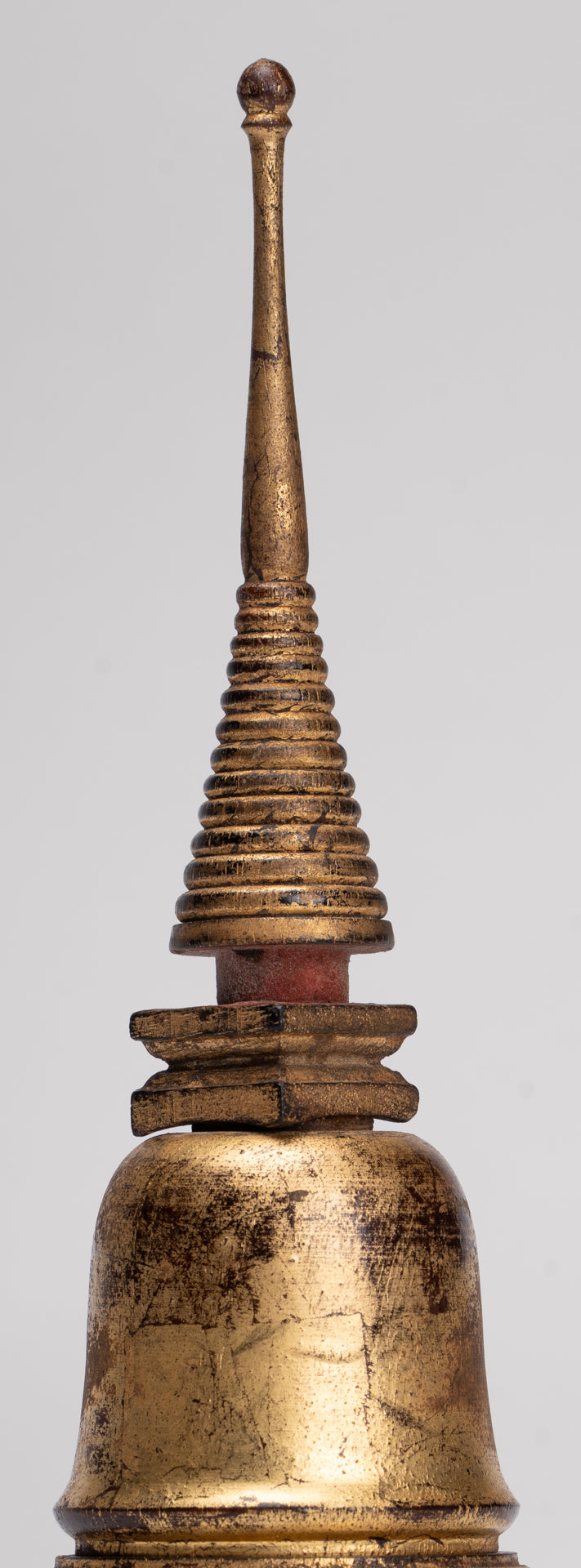 Buddhist Stupa - Antique Thai Style Wood Nirvana Stupa or Chedis - 26cm/10"