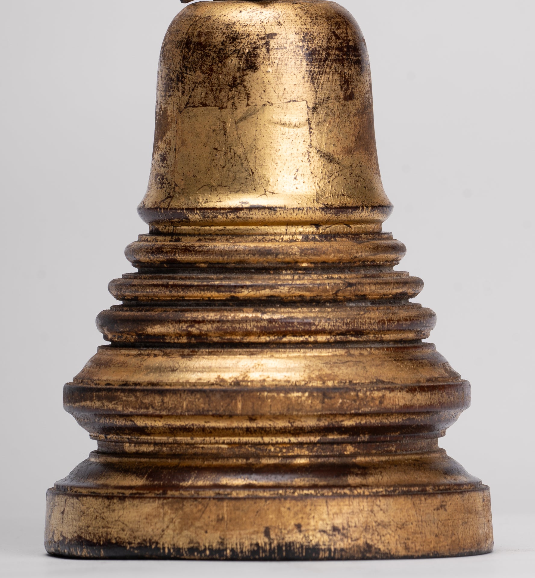 Buddhist Stupa - Antique Thai Style Wood Nirvana Stupa or Chedis - 26cm/10"