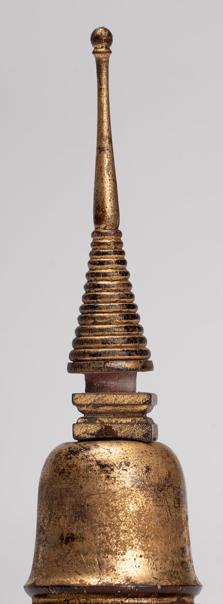 Buddhist Stupa - Antique Thai Style Wood Nirvana Stupa or Chedis - 26cm/10"