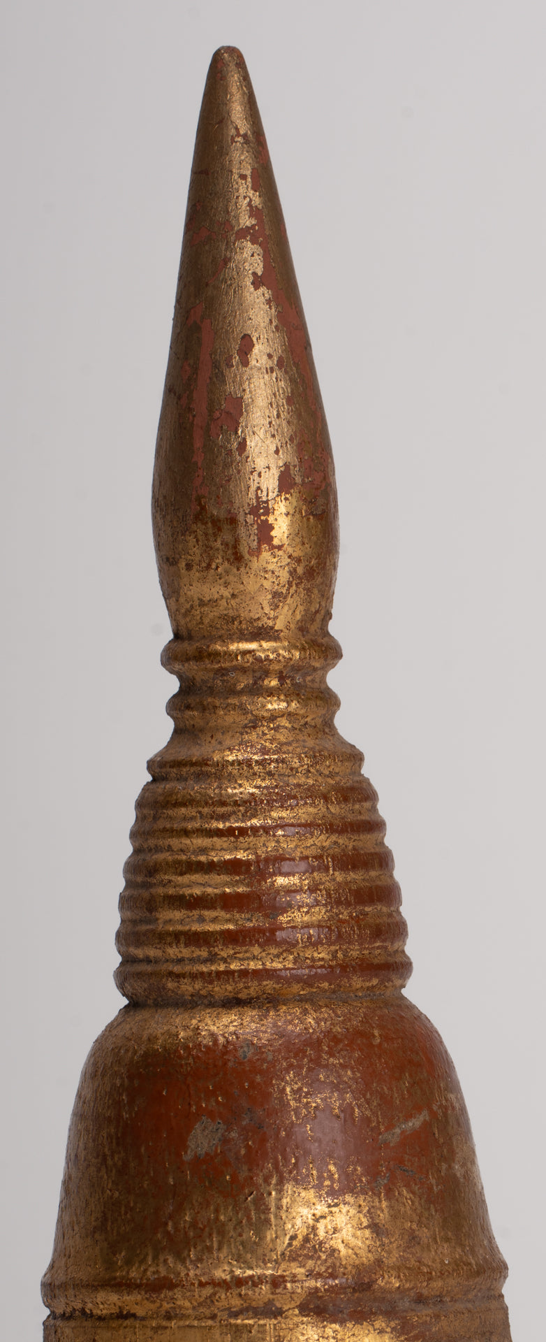 Buddhist Stupa - Antique Thai Style Wood Nirvana Stupa or Chedis  - 18cm/7"