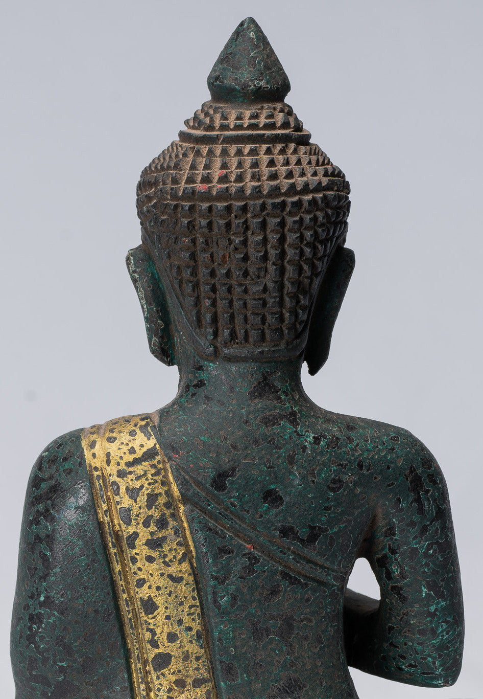 Buddha Sculpture - Buddha - Antique Khmer in stile seduto Buddha Statue Teaching Mudra - 20 cm/8 "