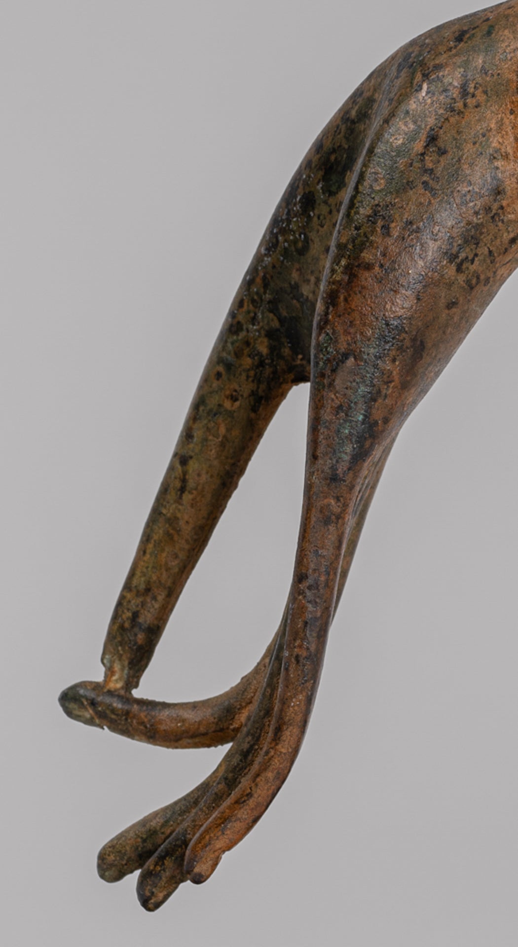 Mounted Antique Thai Style Southeast Asia Bronze Thai Teaching Hand - 21cm/8"