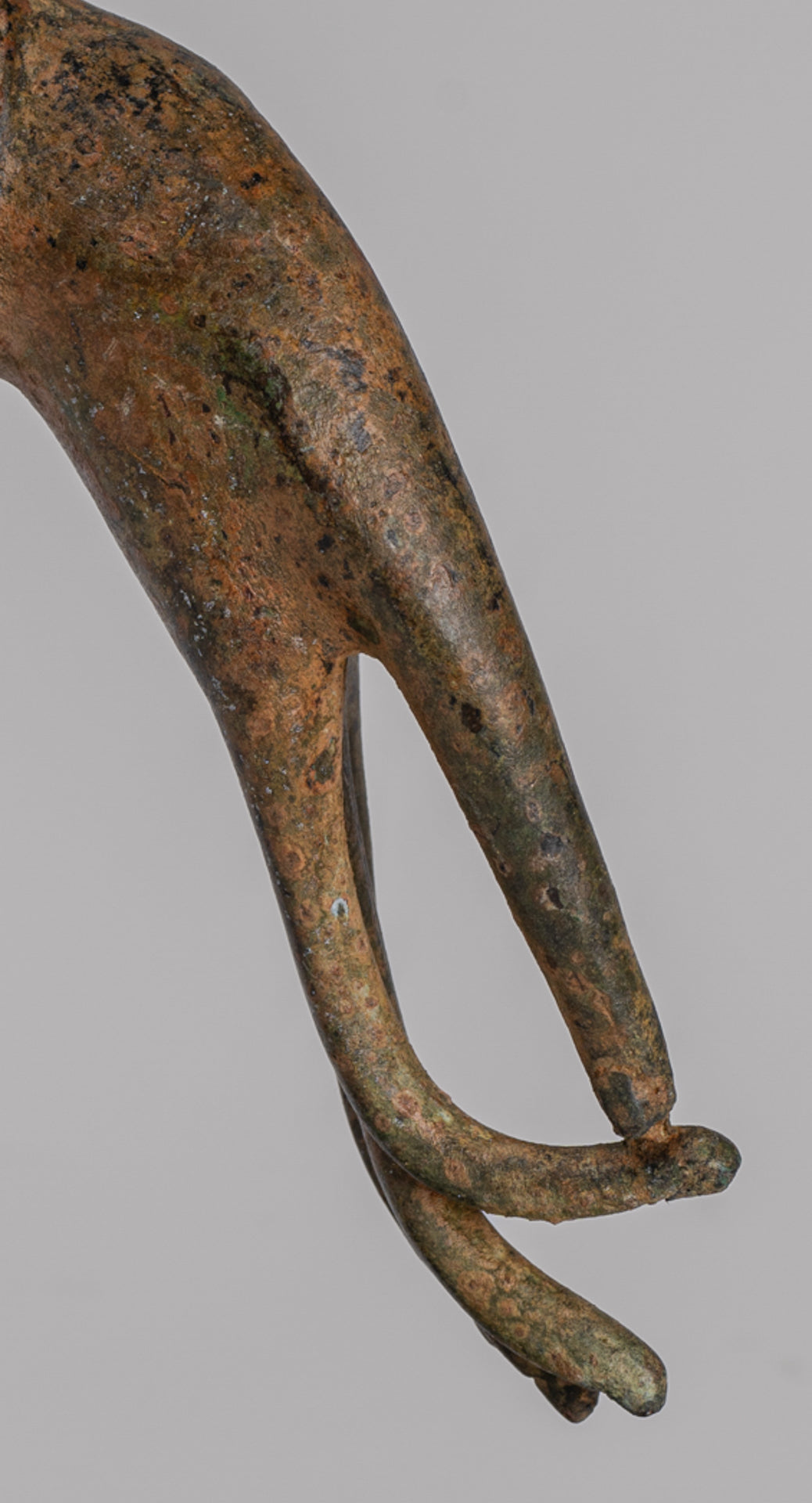 Mounted Antique Thai Style Southeast Asia Bronze Thai Teaching Hand - 21cm/8"