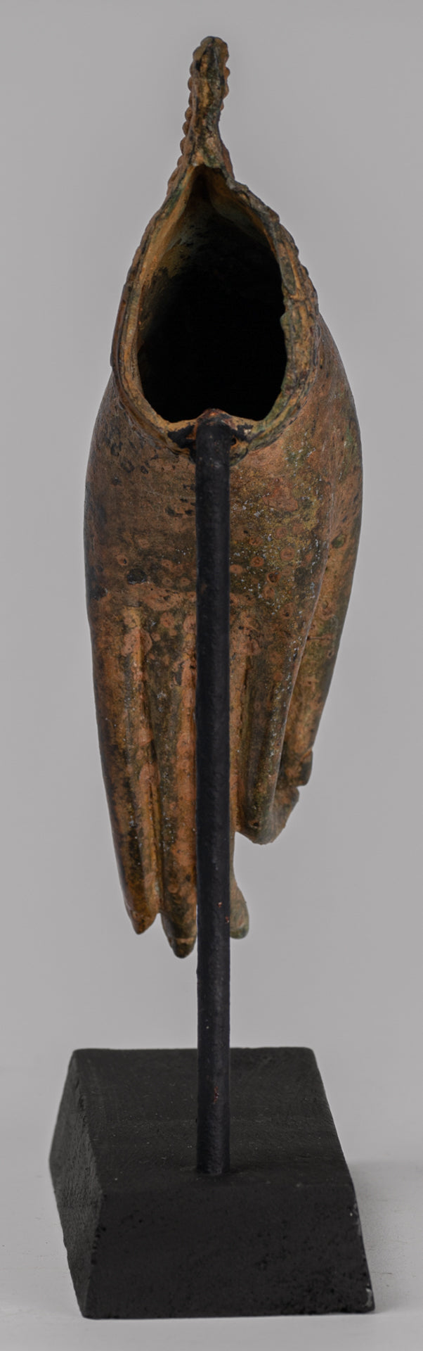 Mounted Antique Thai Style Southeast Asia Bronze Thai Teaching Hand - 21cm/8"