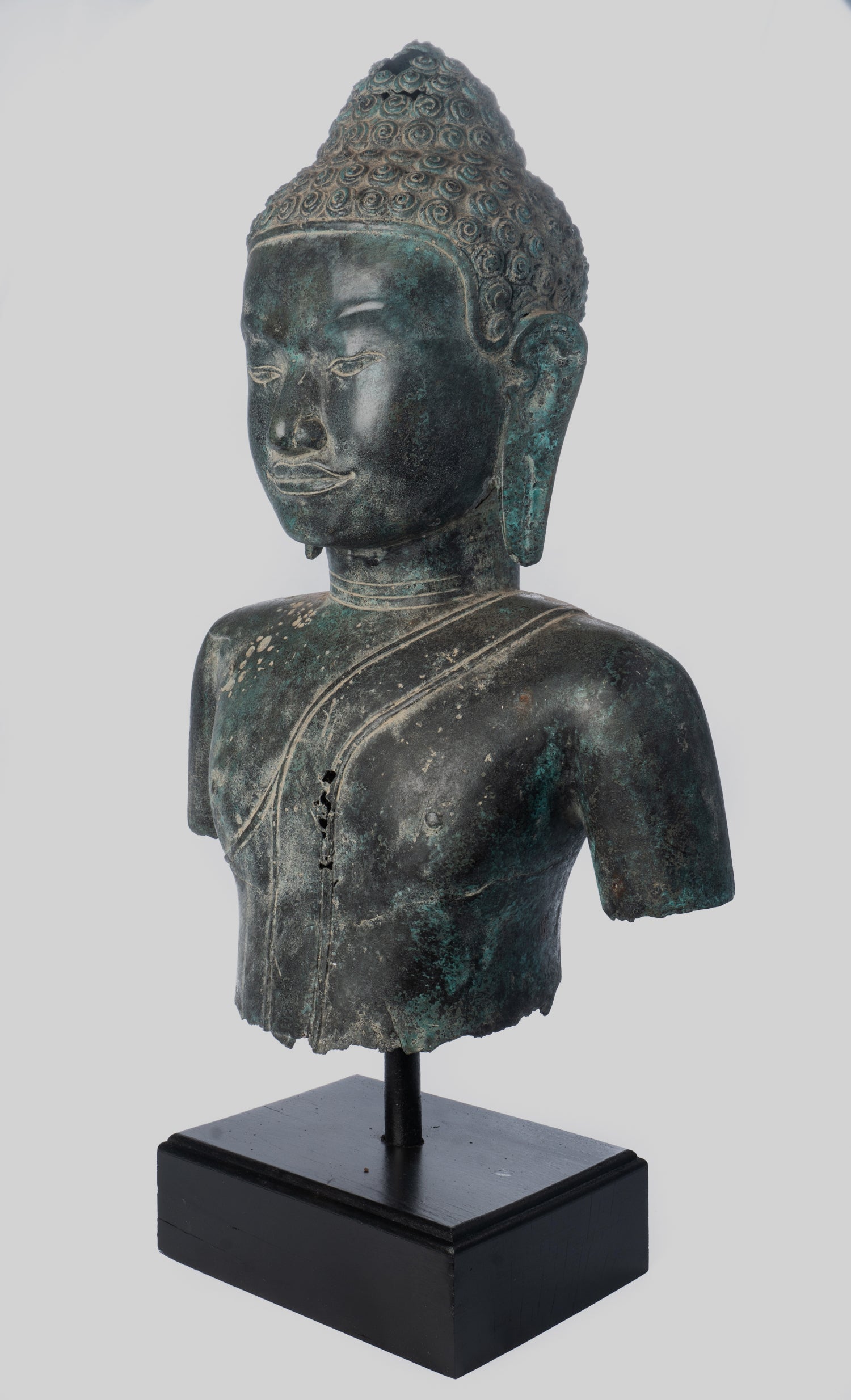 Estatua de Buda - Estatua de Torso Buddha de Estilo Thai antigüedades - 67 cm/27 "