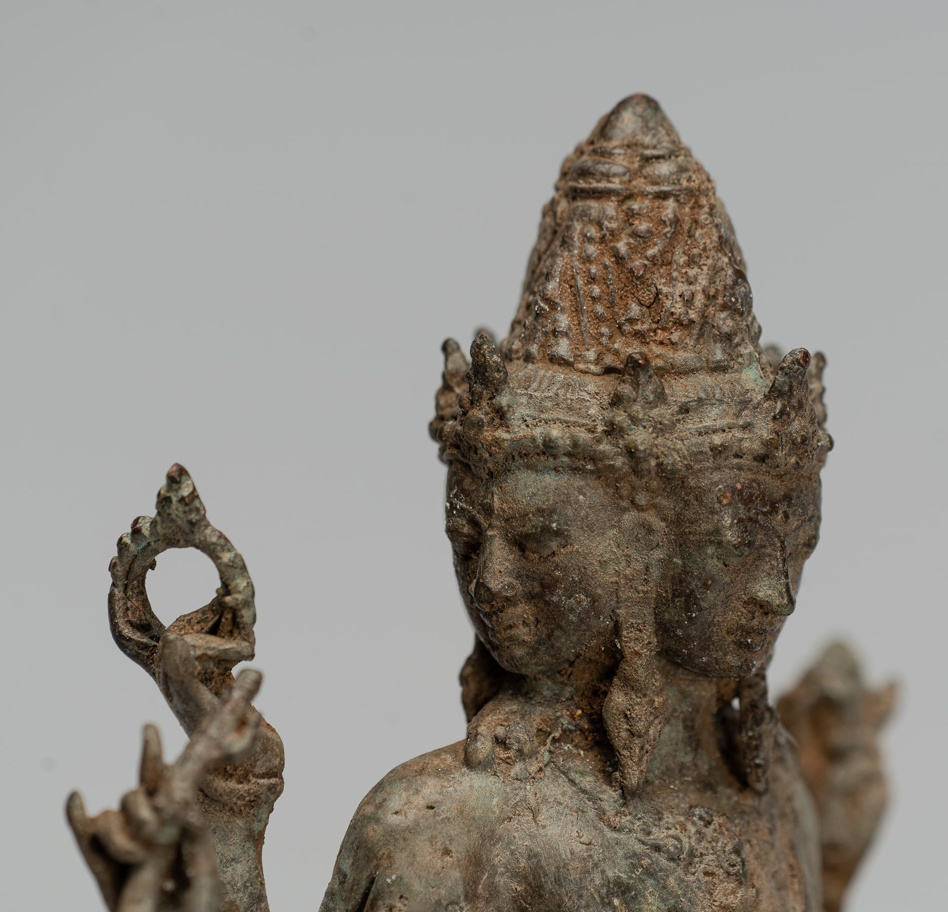 Estatua de Brahma - Estatua de bronce de bronce de bronce de estilo indonesio antiguo - 29 cm/12 "