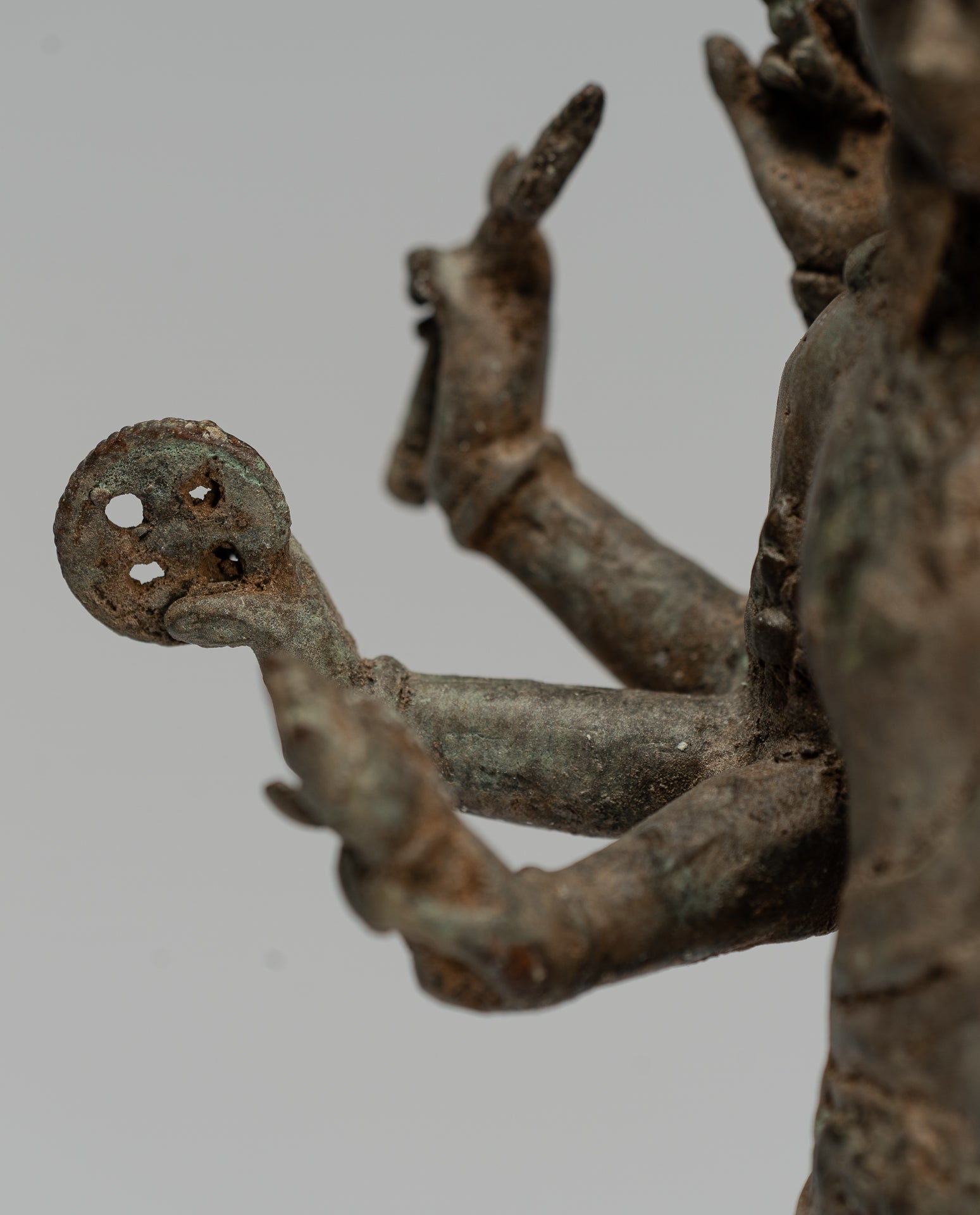 Estatua de Brahma - Estatua de bronce de bronce de bronce de estilo indonesio antiguo - 29 cm/12 "